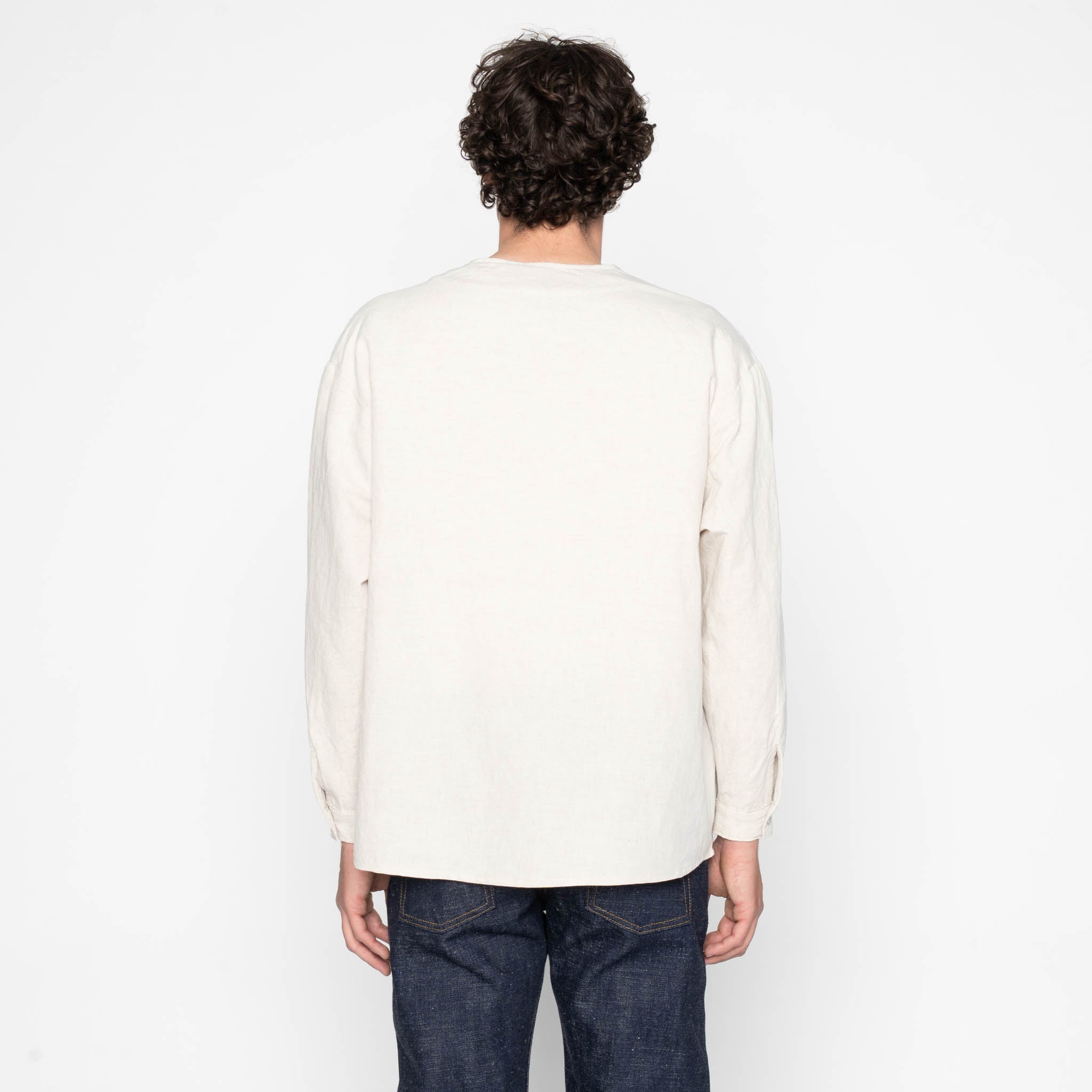 Wise Guy - Linen Blend Denim - Ecru by Naked & Famous Denim