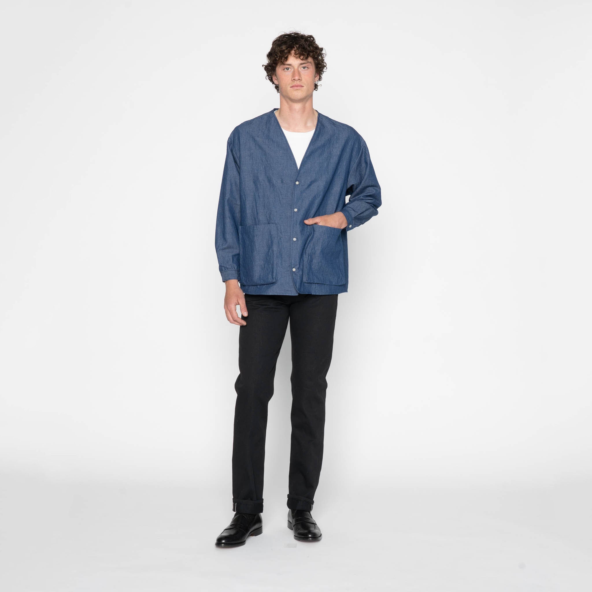 Wise Guy - Linen Blend Denim - Indigo by Naked & Famous Denim