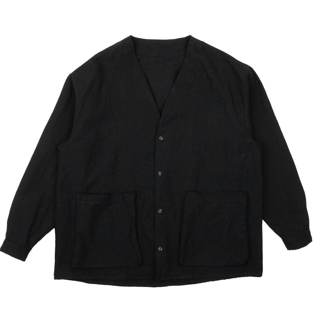 Wise Guy Jacket - Linen Blend Denim - Black by Naked & Famous Denim