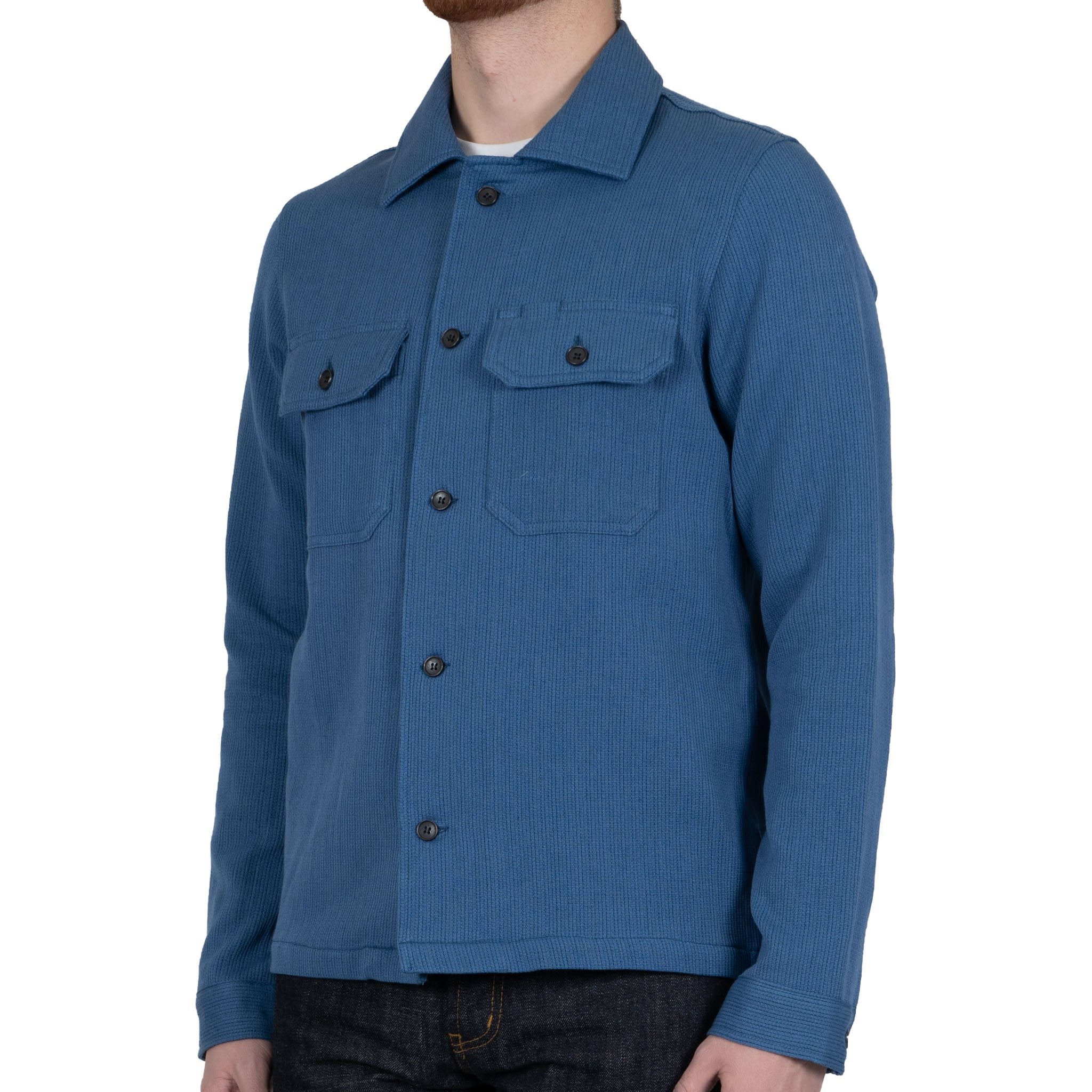 Work Shirt - Loose Weave Dobby - Pale Indigo by Naked & Famous Denim