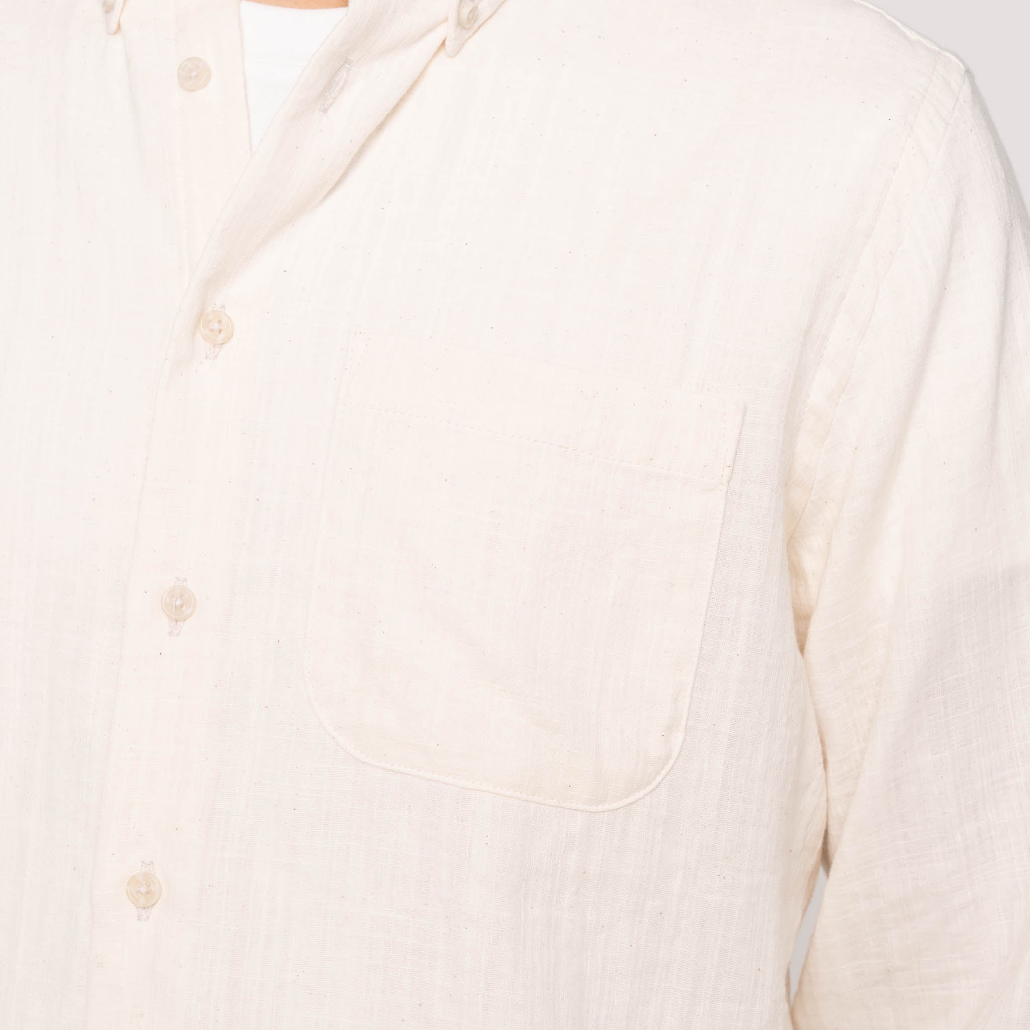 Easy Shirt - Double Weave Slub Gauze- White