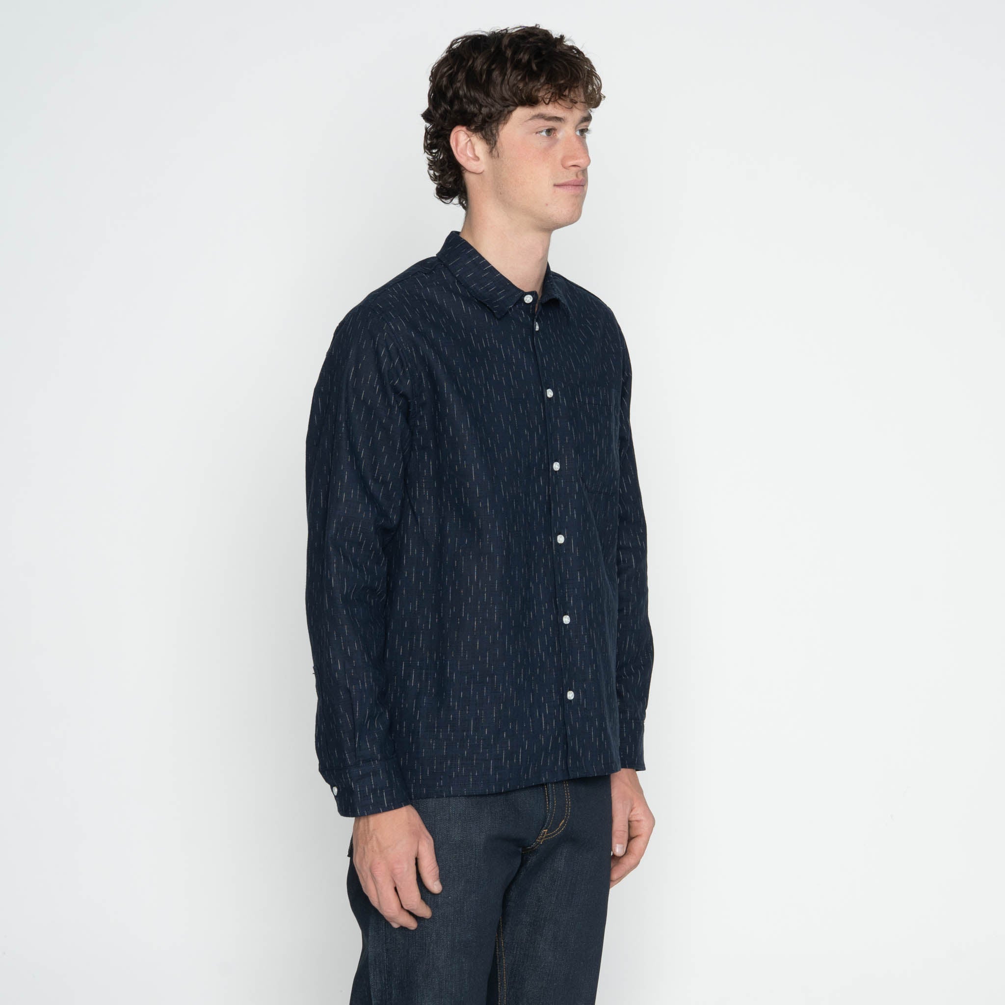 True Shirt - Kimono Rain - Indigo by Naked & Famous Denim