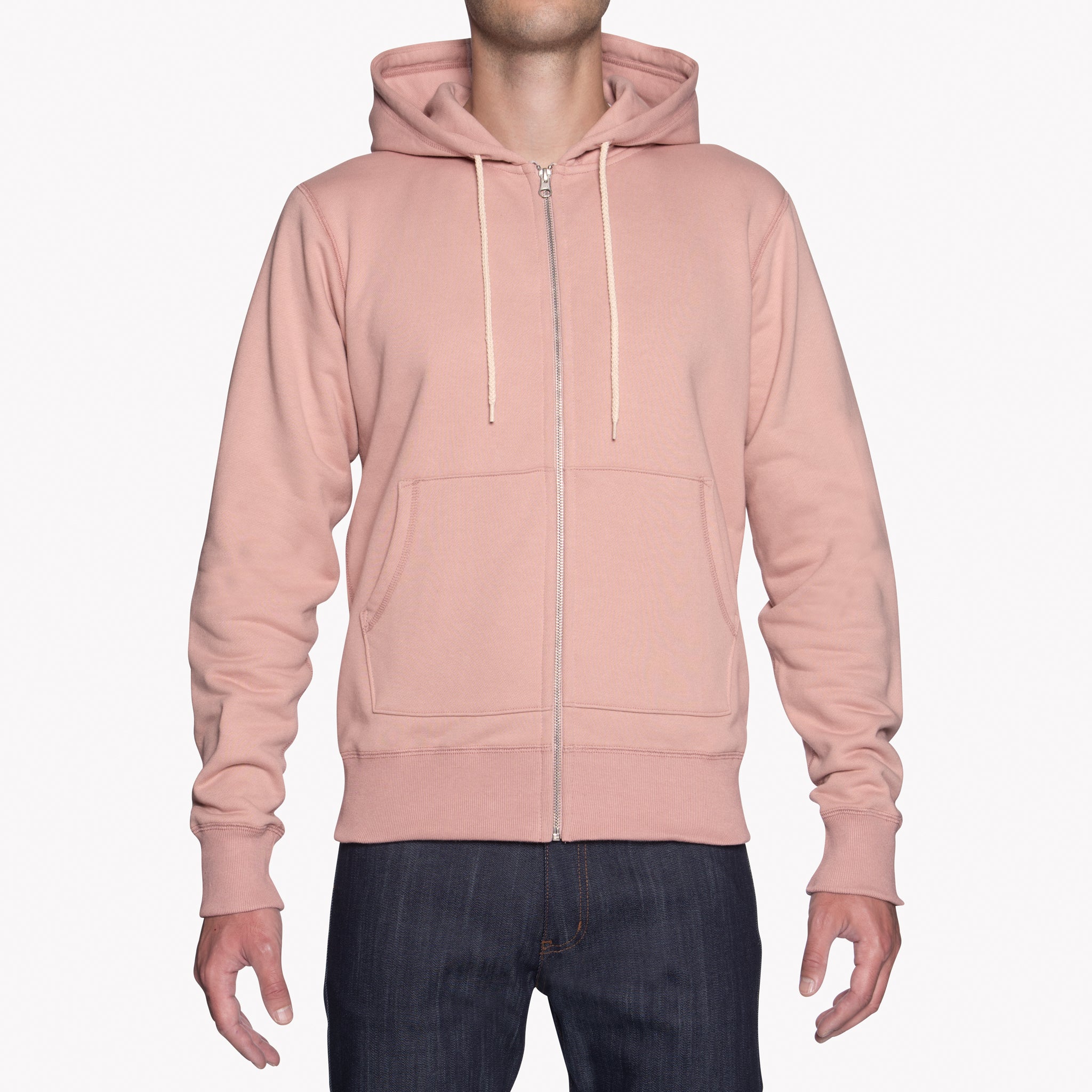 Zip Hoodie - Heavyweight Terry - Blush by Naked & Famous Denim