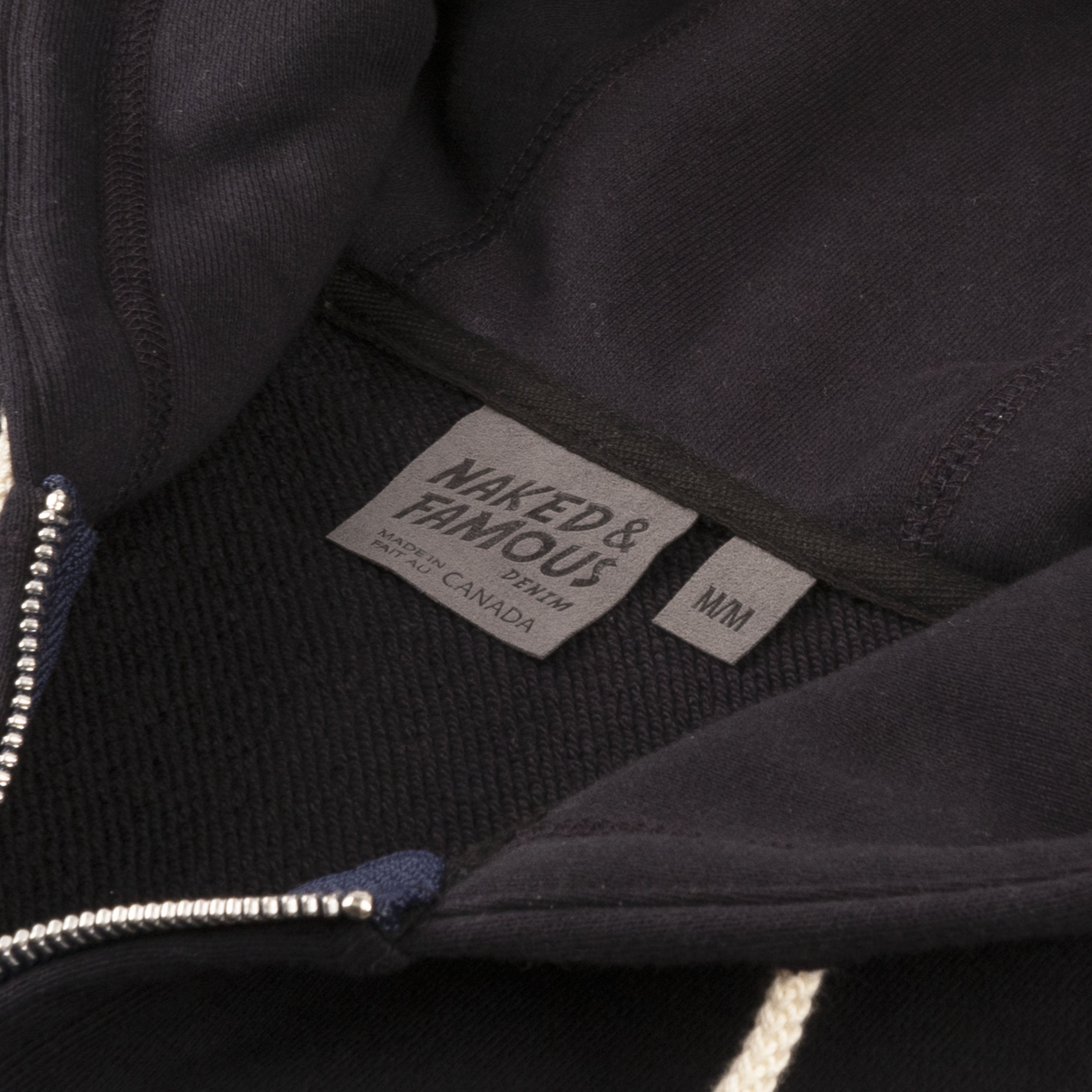Zip Hoodie - Heavyweight Terry - Navy by Naked & Famous Denim