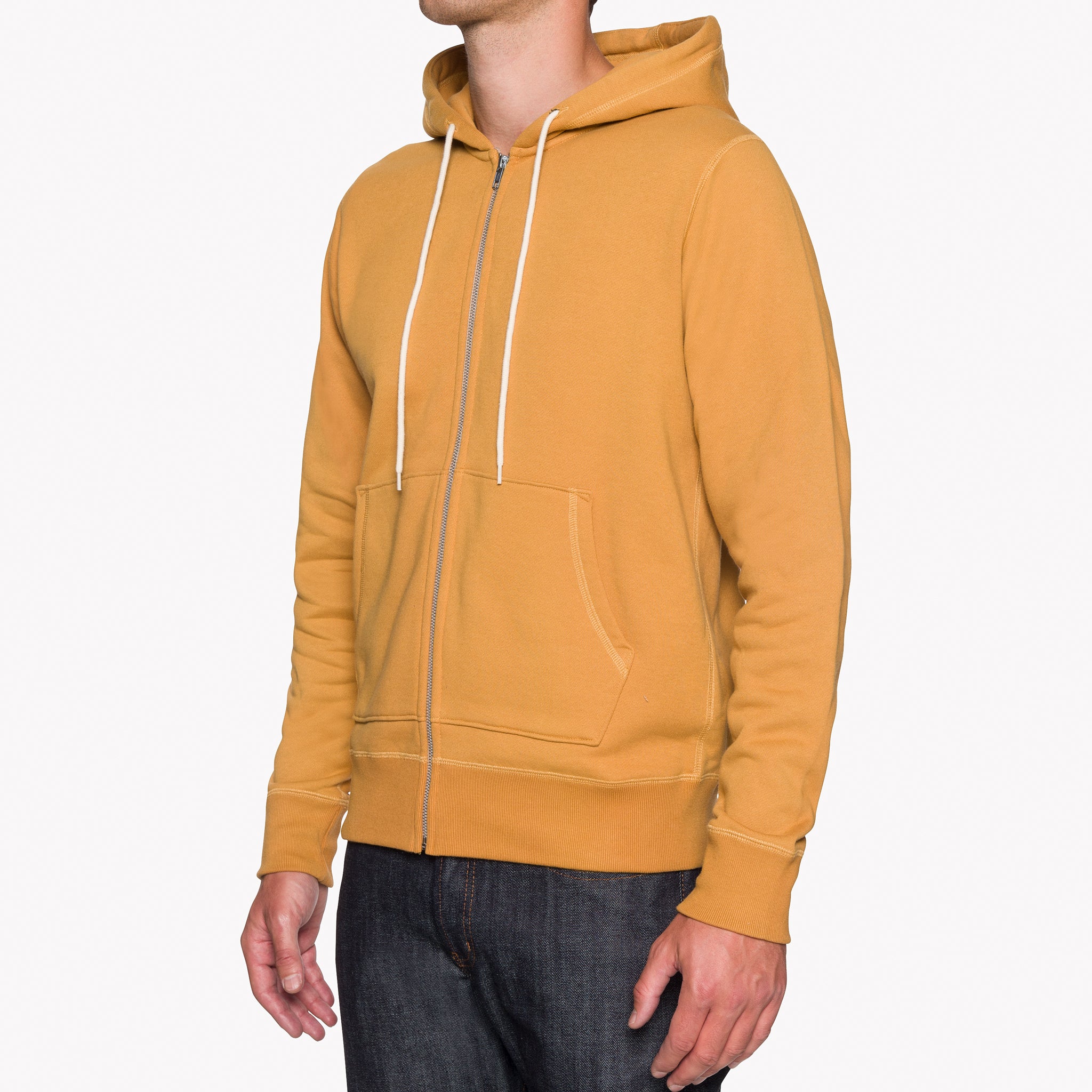 Zip Hoodie - Heavyweight Terry - Amber by Naked & Famous Denim