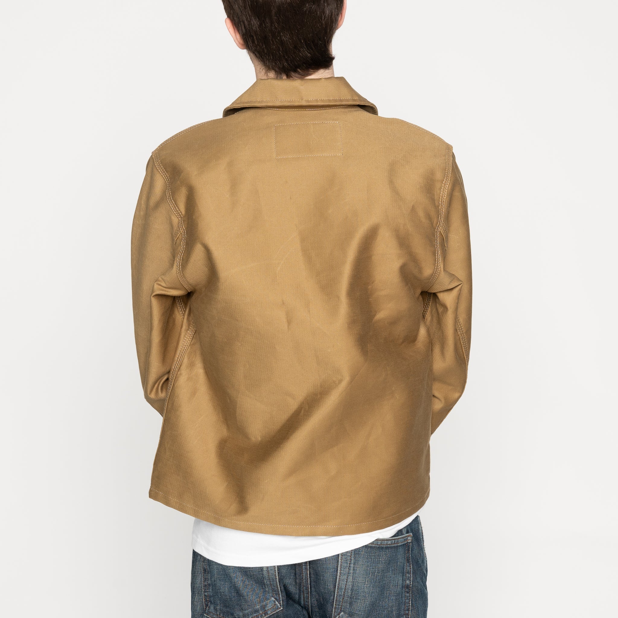 Zip Jacket - Brushed Jungle Cloth - Tan by Naked & Famous Denim