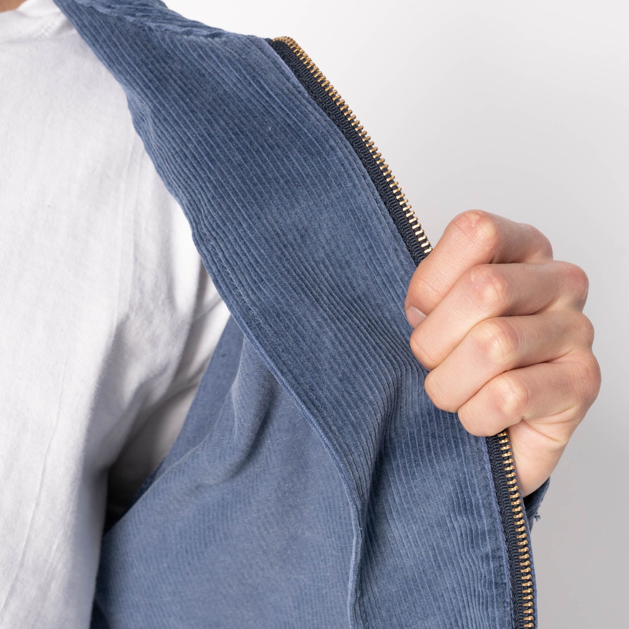 Zip Chore - Faded Corduroy Organic - Indigo