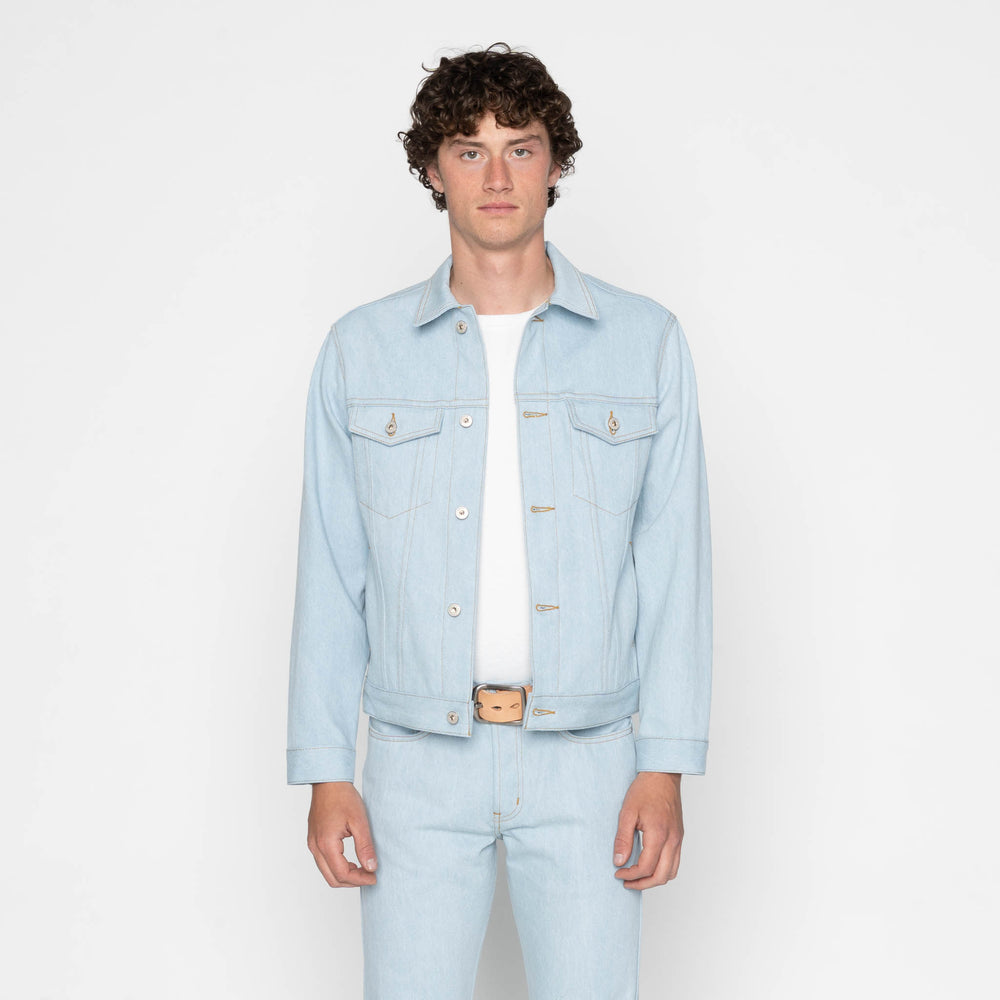 Denim Jacket - Secret Agent Denim - Bleach Blue by Naked & Famous Denim