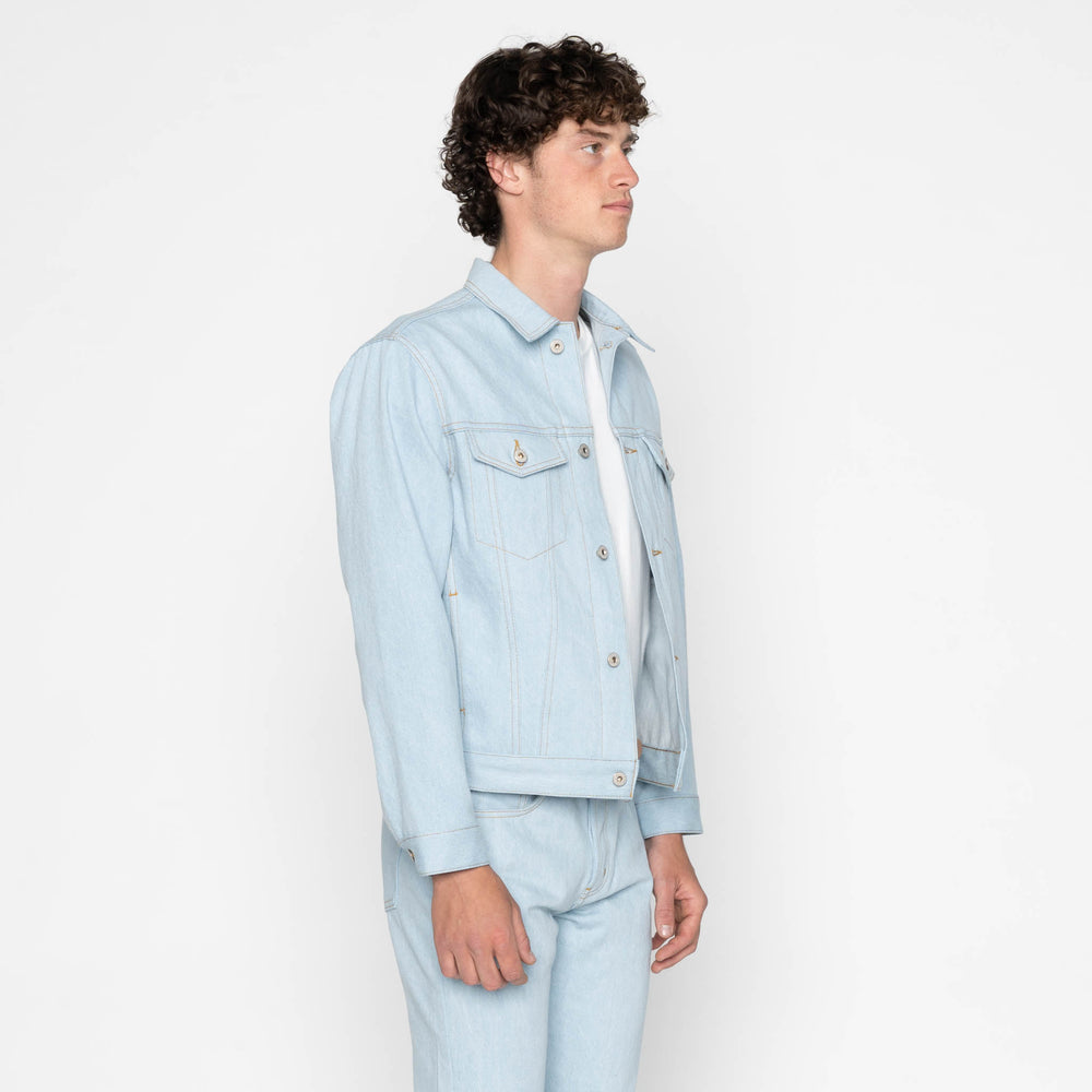 Denim Jacket - Secret Agent Denim - Bleach Blue by Naked & Famous Denim