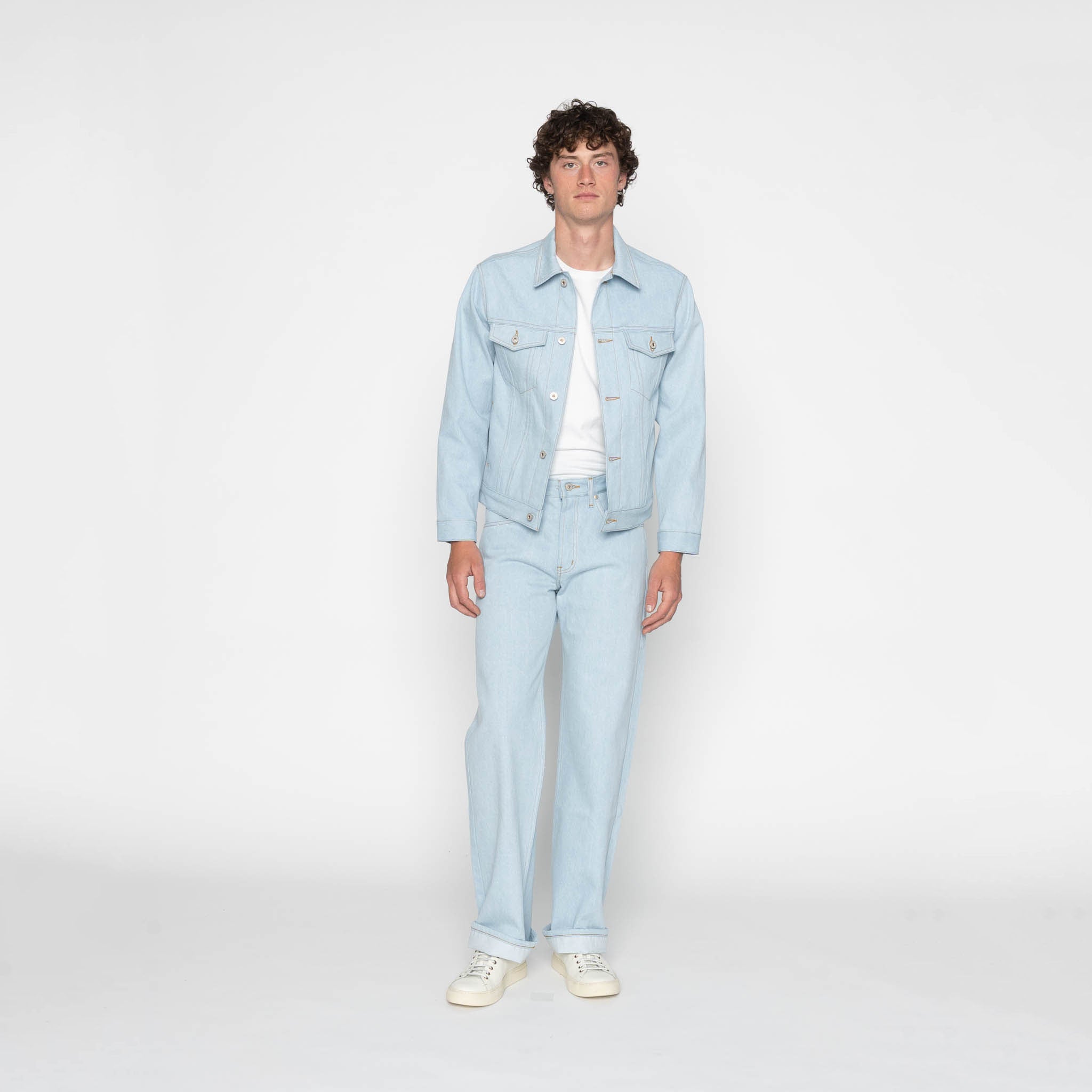 Denim Jacket - Secret Agent - Bleach Blue by Naked & Famous Denim