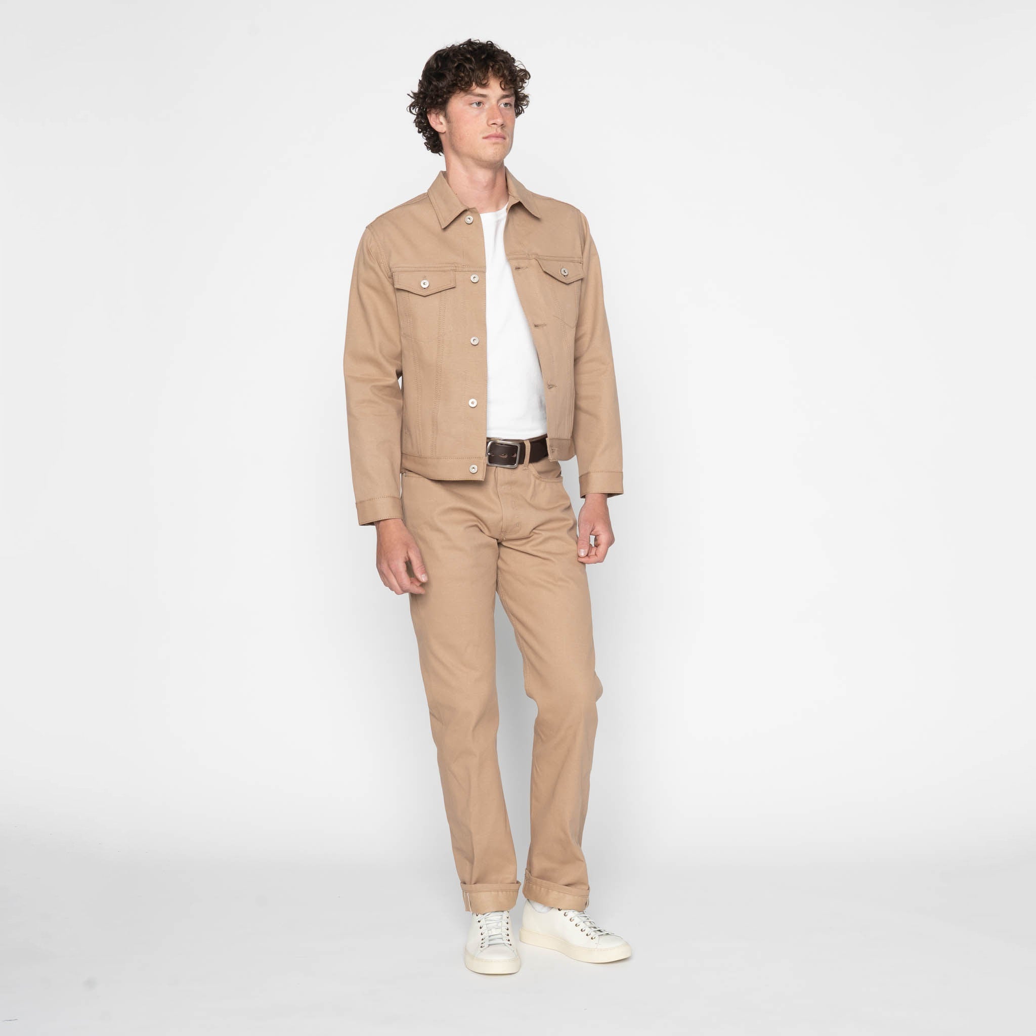 True Guy - Selvedge Slacks Beige by Naked & Famous Denim