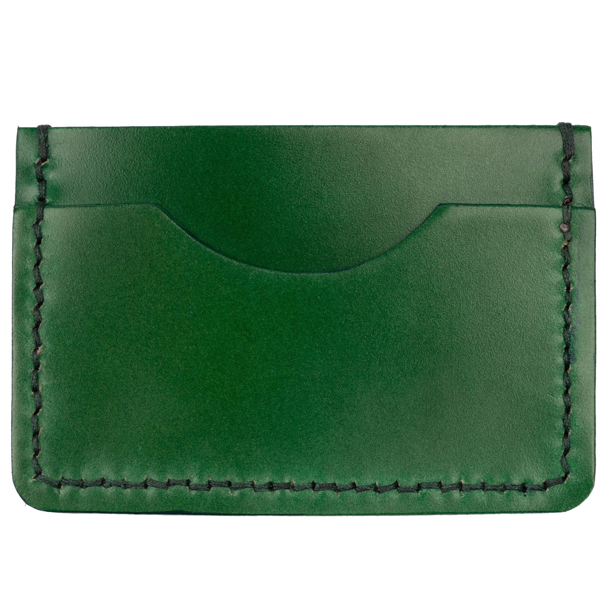 Card Case - Shinki Cordovan Leather - Emerald Green by Naked & Famous Denim