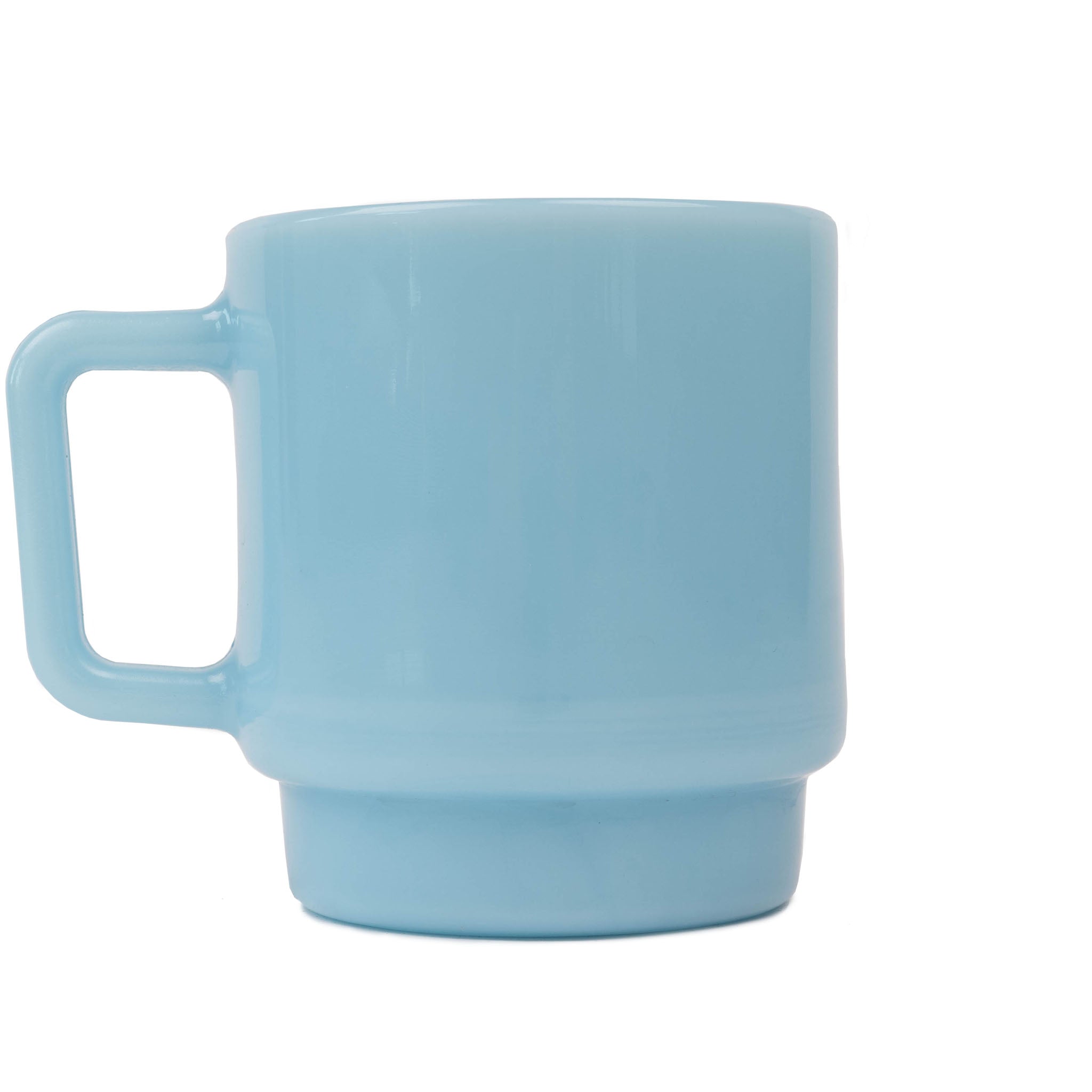 Milk Glass Stackable Mug - Delphite Blue
