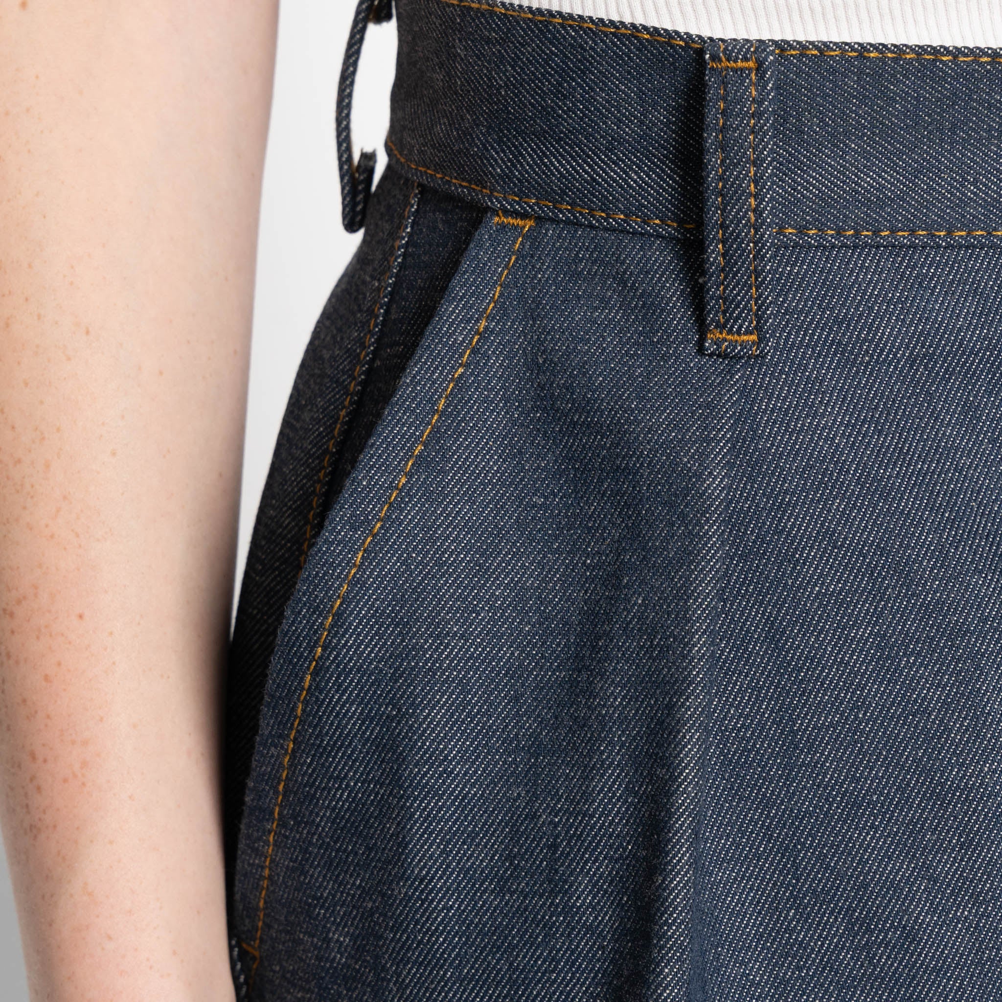 Wide Leg Trouser - Natural Indigo - Indigo
