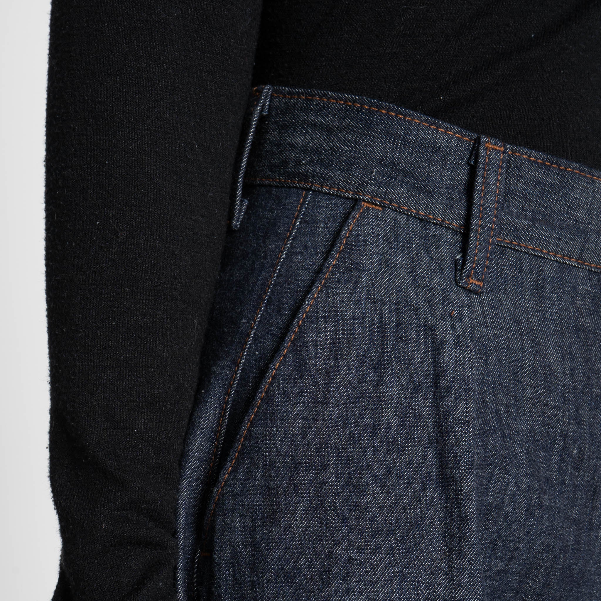 Wide Leg Trouser - 10oz Rinsed Denim - Indigo