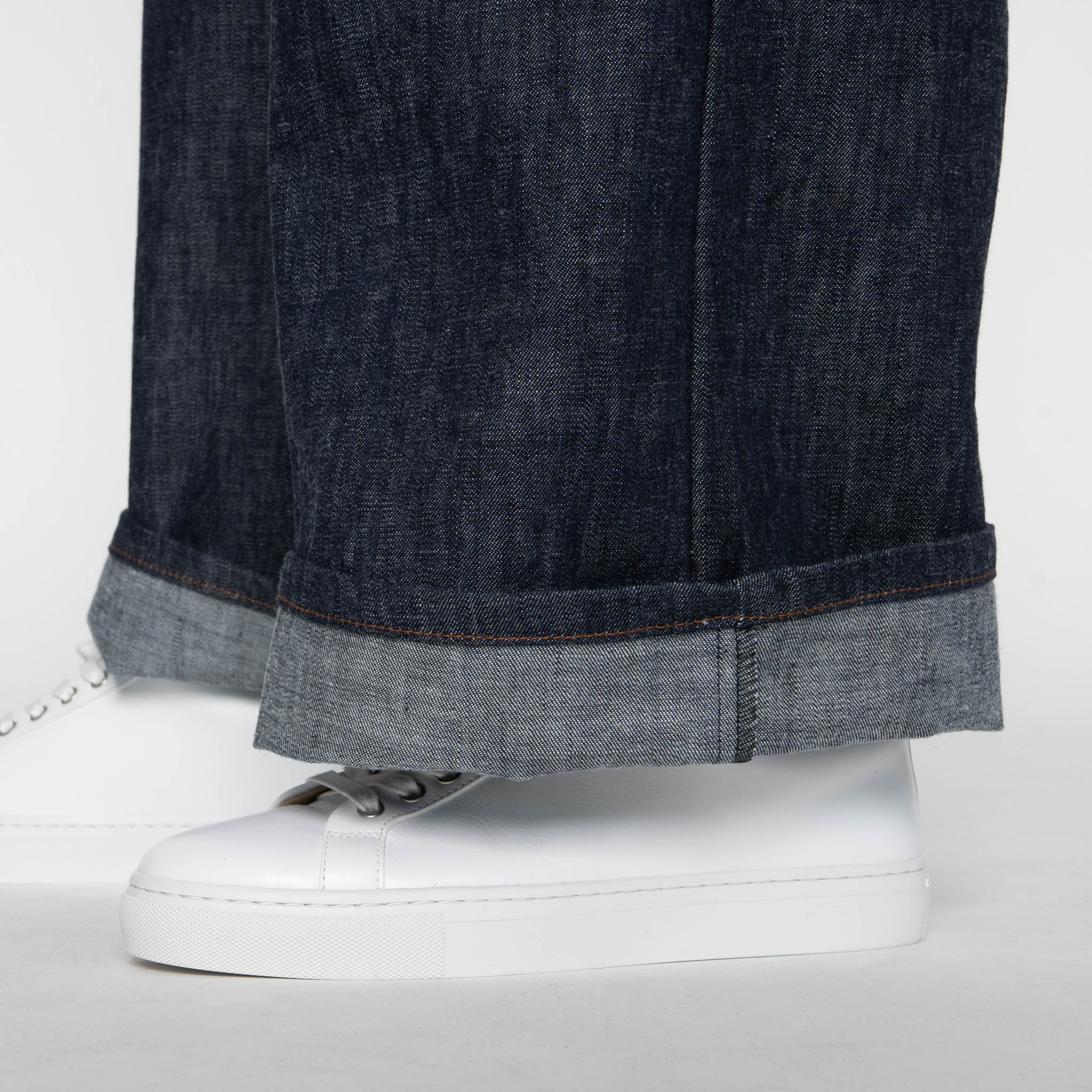 Wide Leg Trouser - 10oz Rinsed Denim - Indigo