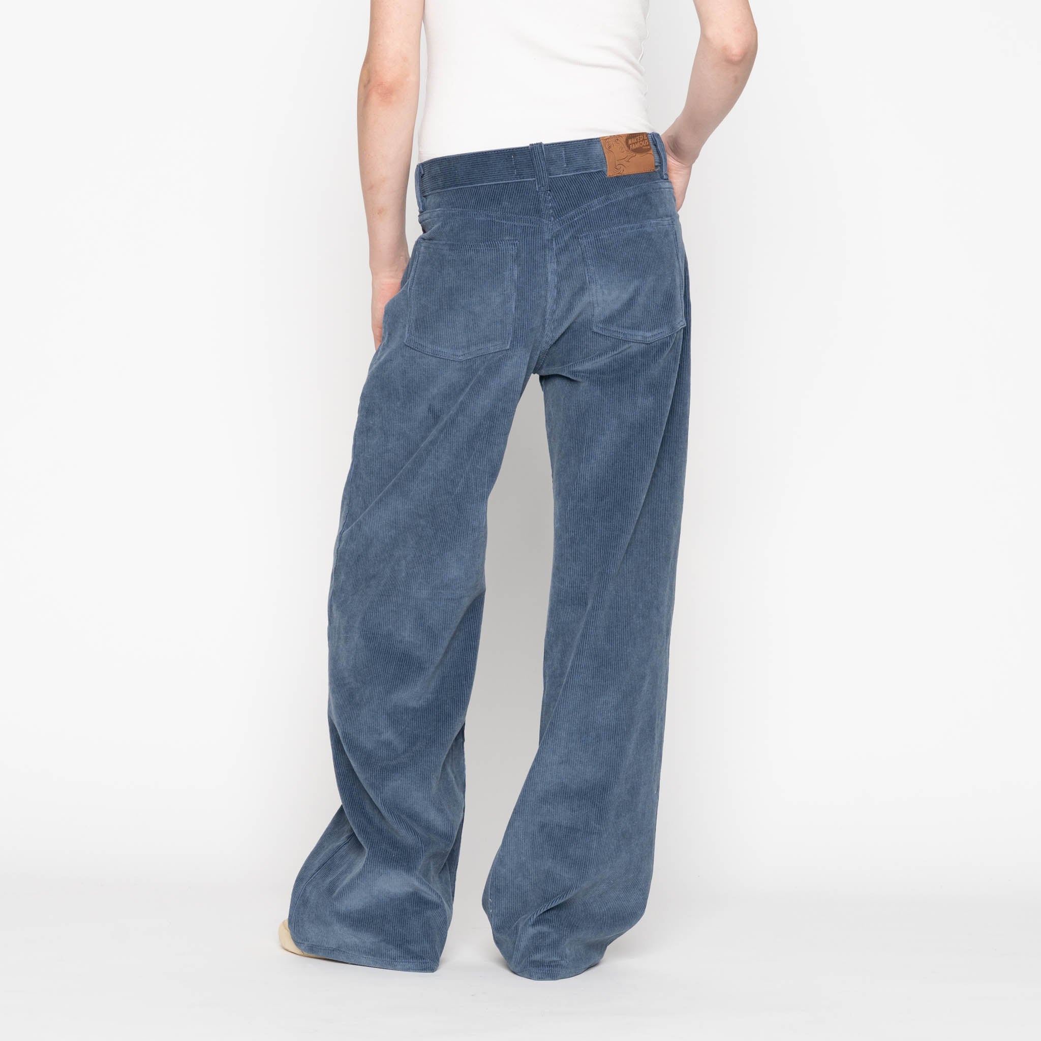 Wide Wild West - Organic Faded Corduroy - Indigo