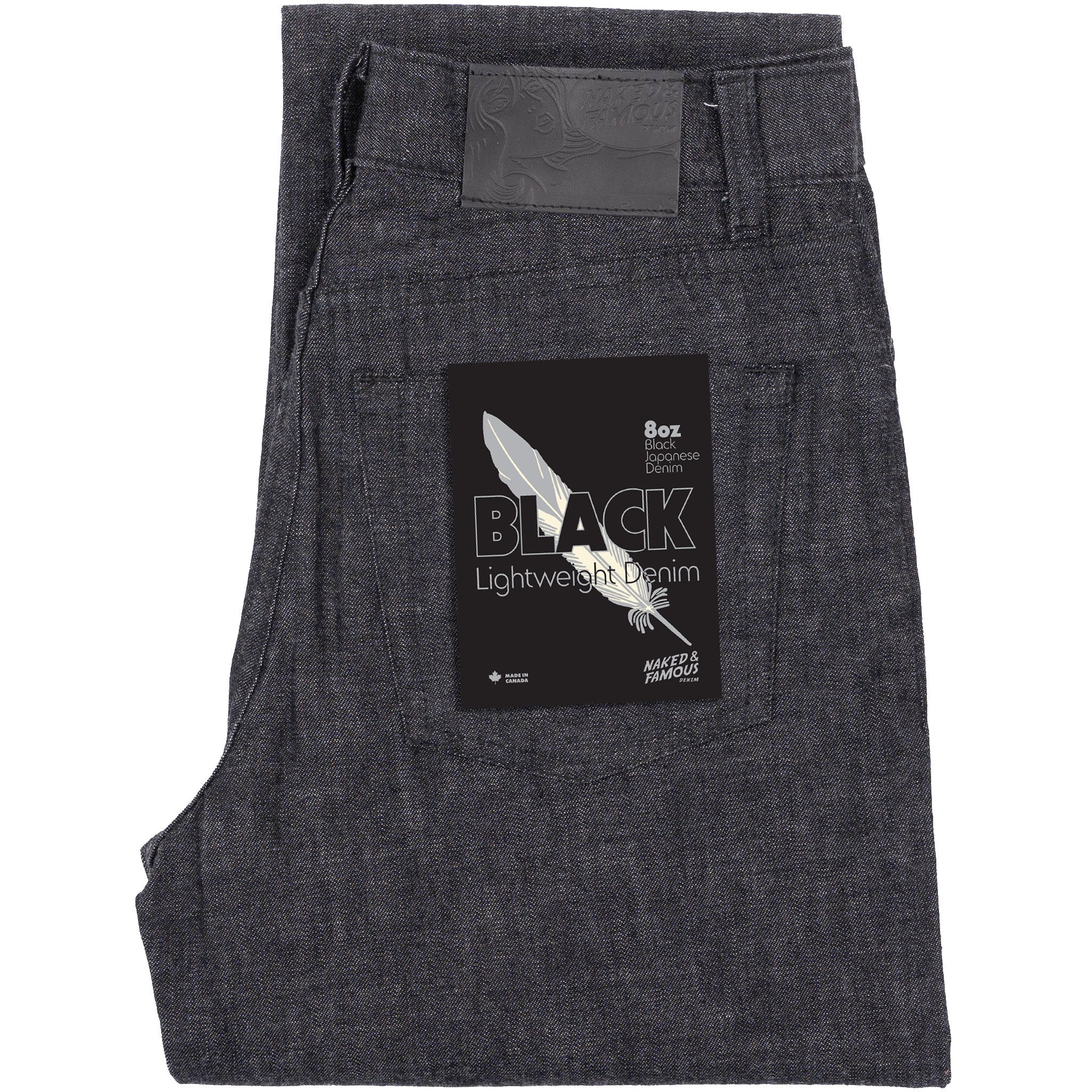 Bestie - Black Lightweight Denim - Black by Naked & Famous Denim