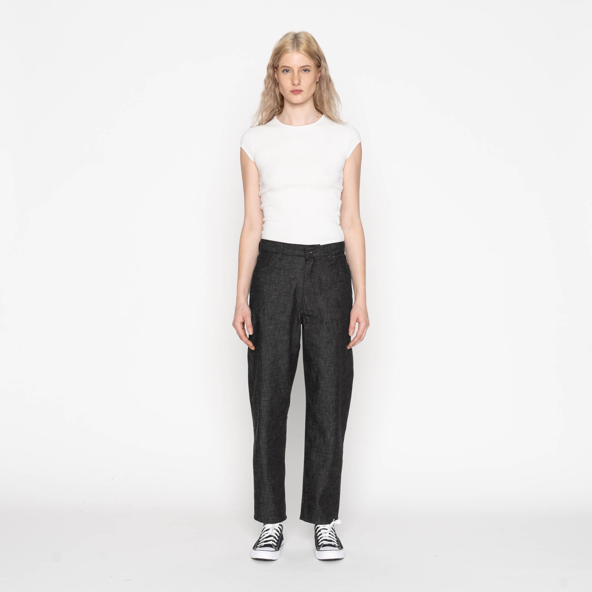 Bestie - Black Lightweight Denim - Black by Naked & Famous Denim