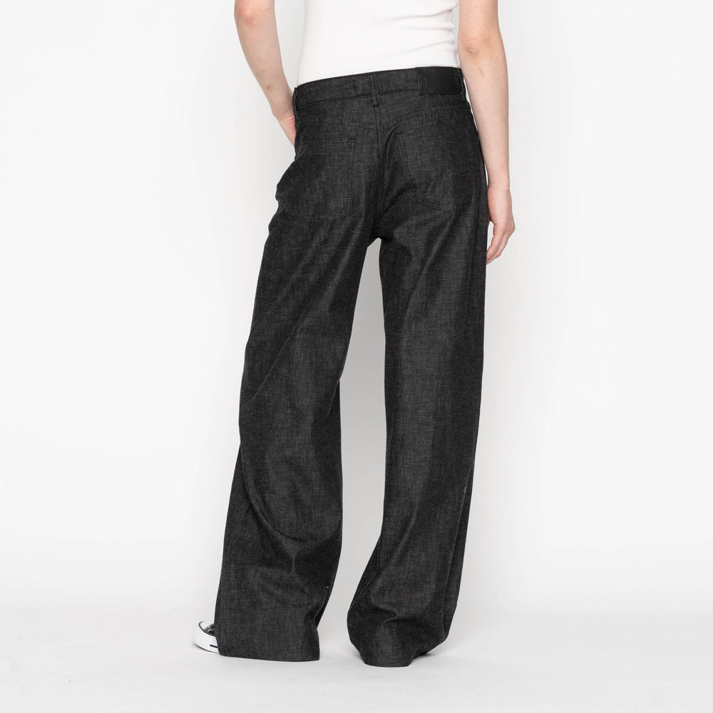 Wide Wild West - Black Lightweight Denim - Black by Naked & Famous Denim