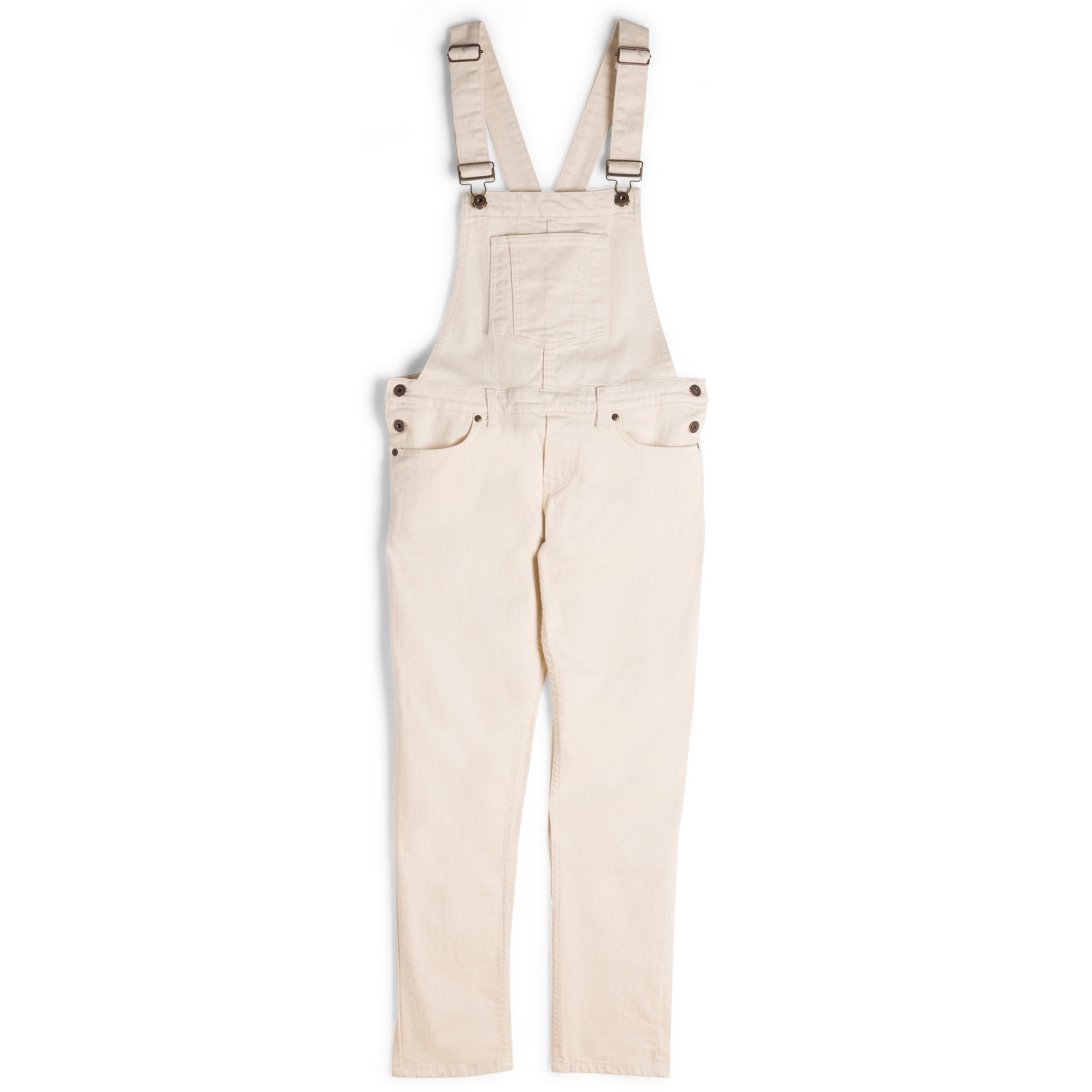 Straight Leg Overalls - Natural Seed Denim by Naked & Famous Denim