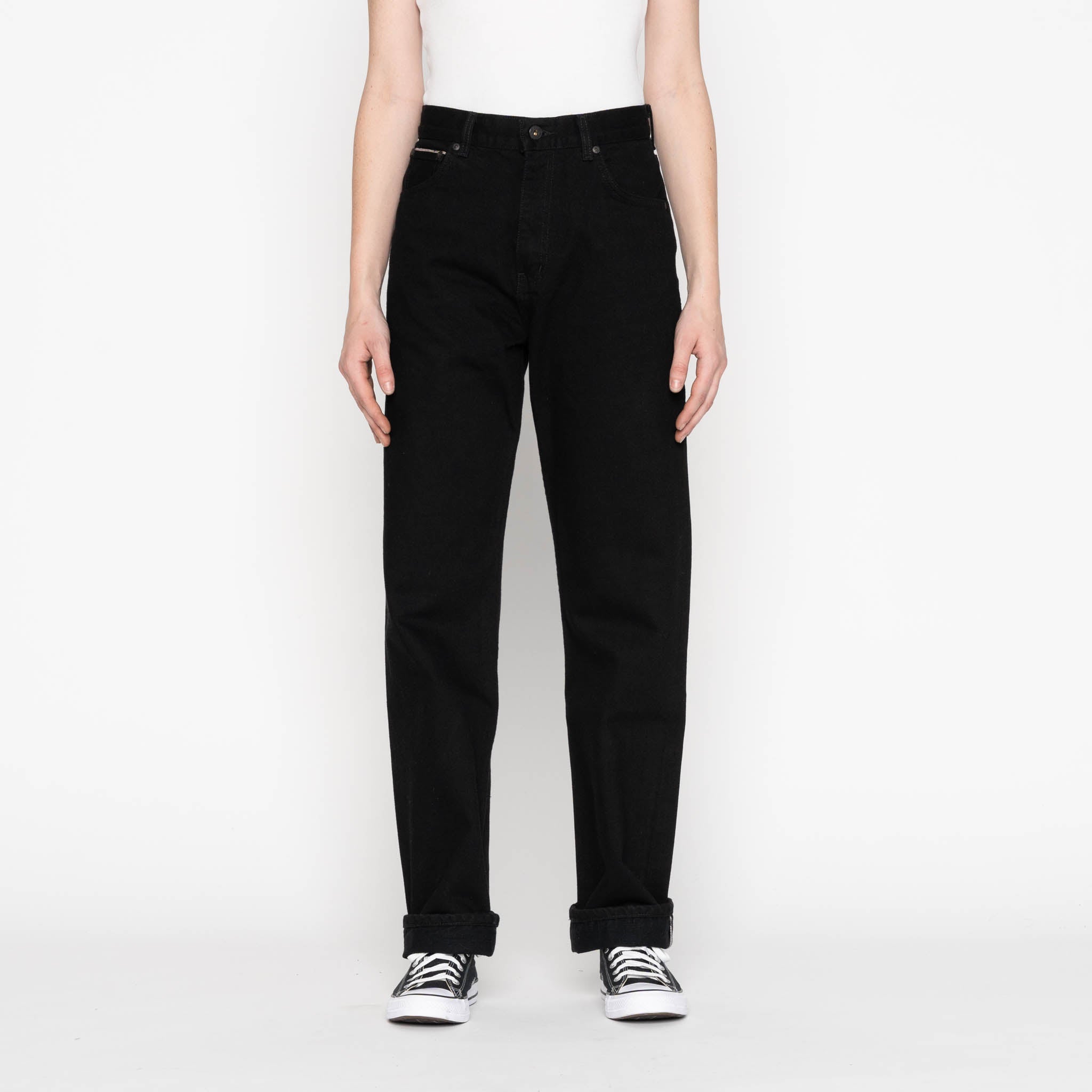 True Girl - Selvedge noir uni délavé
