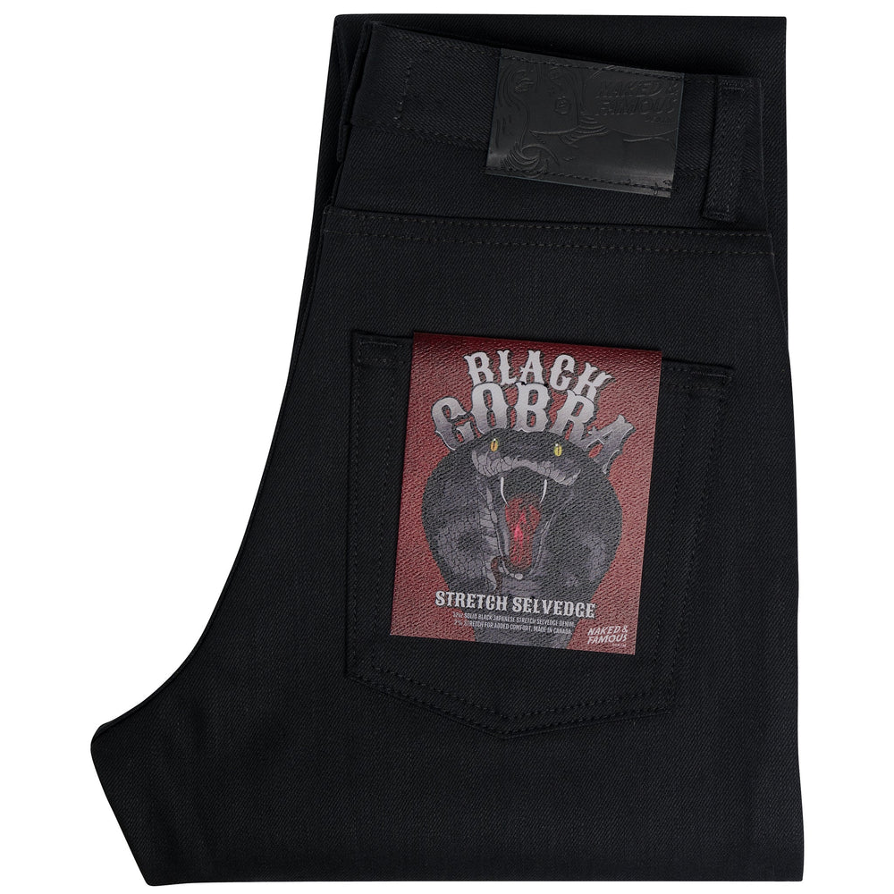 Max - Black Cobra Stretch Selvedge by Naked & Famous Denim