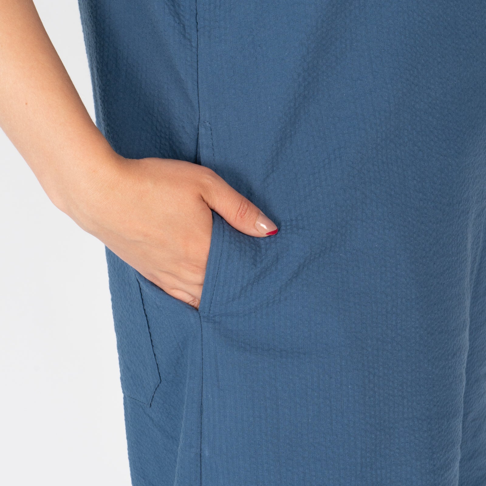 Romper - Seersucker 40s - Blue by Naked & Famous Denim