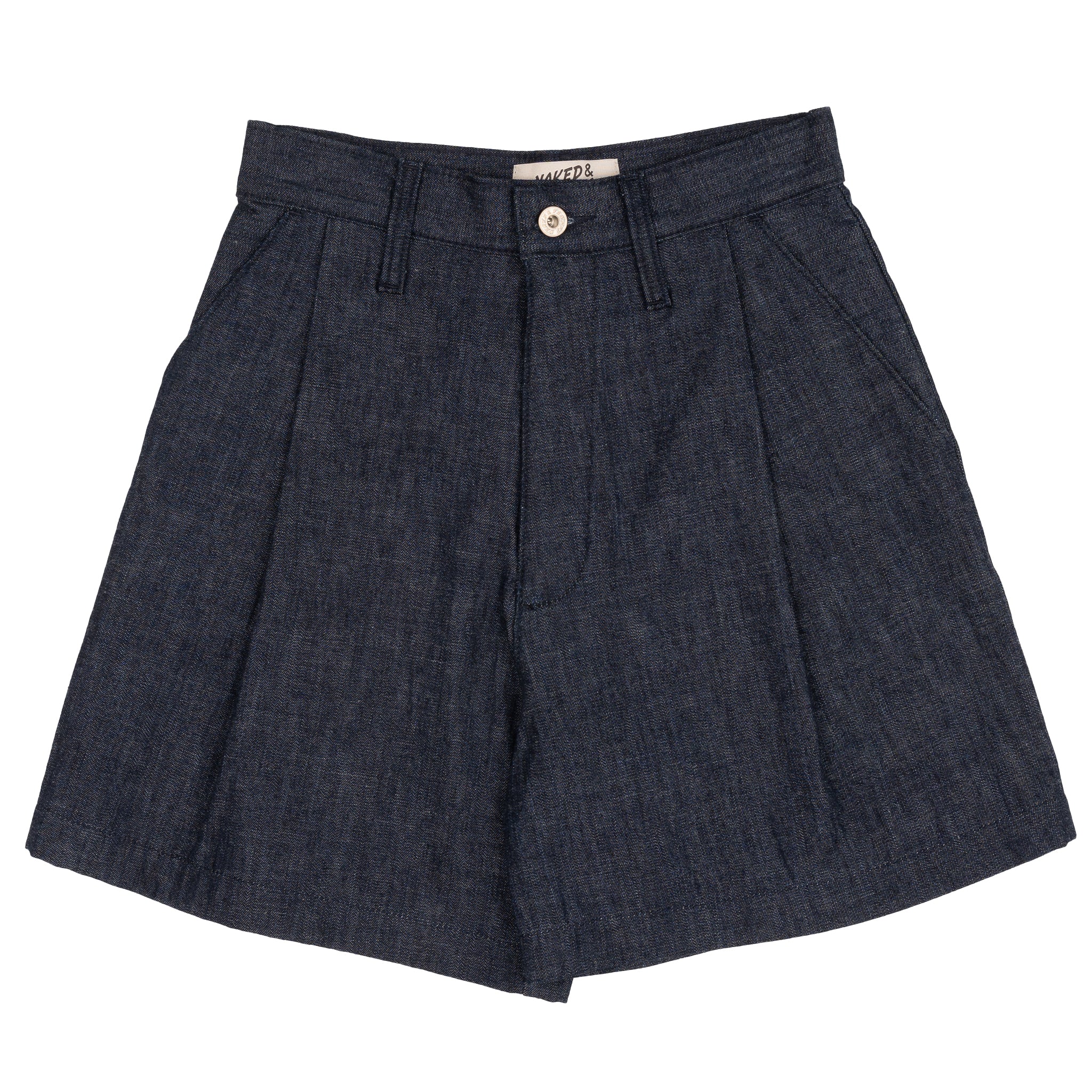 Twin Pleated Short - 10oz Rinsed Denim