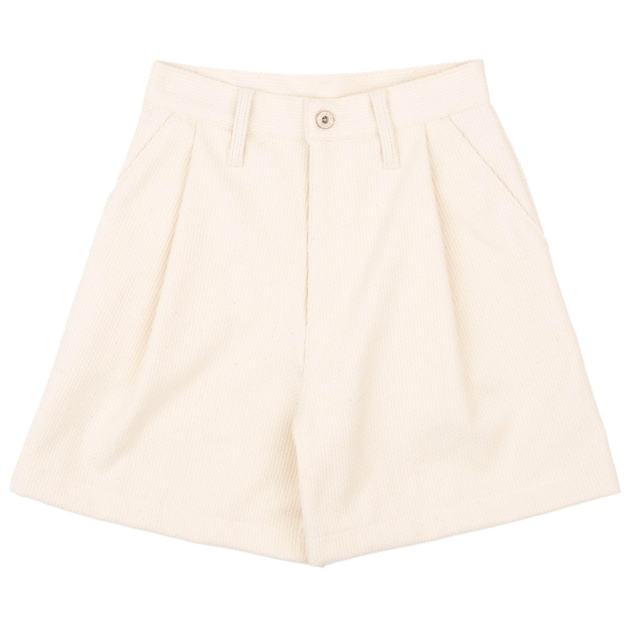 Twin Pleat Short - Judo Sashiko - Ecru
