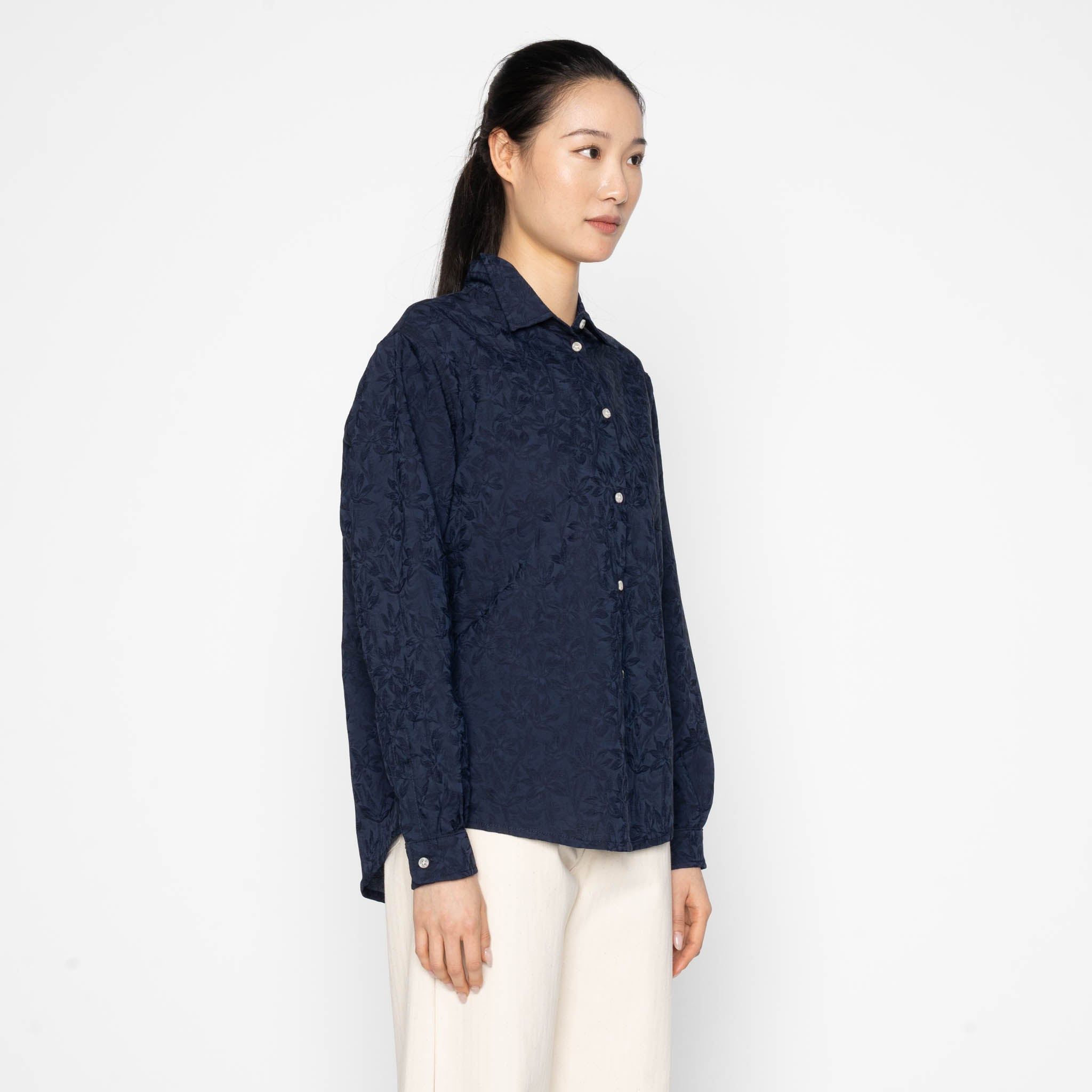 Judy - Jungle Jacquard- Navy by Naked & Famous Denim