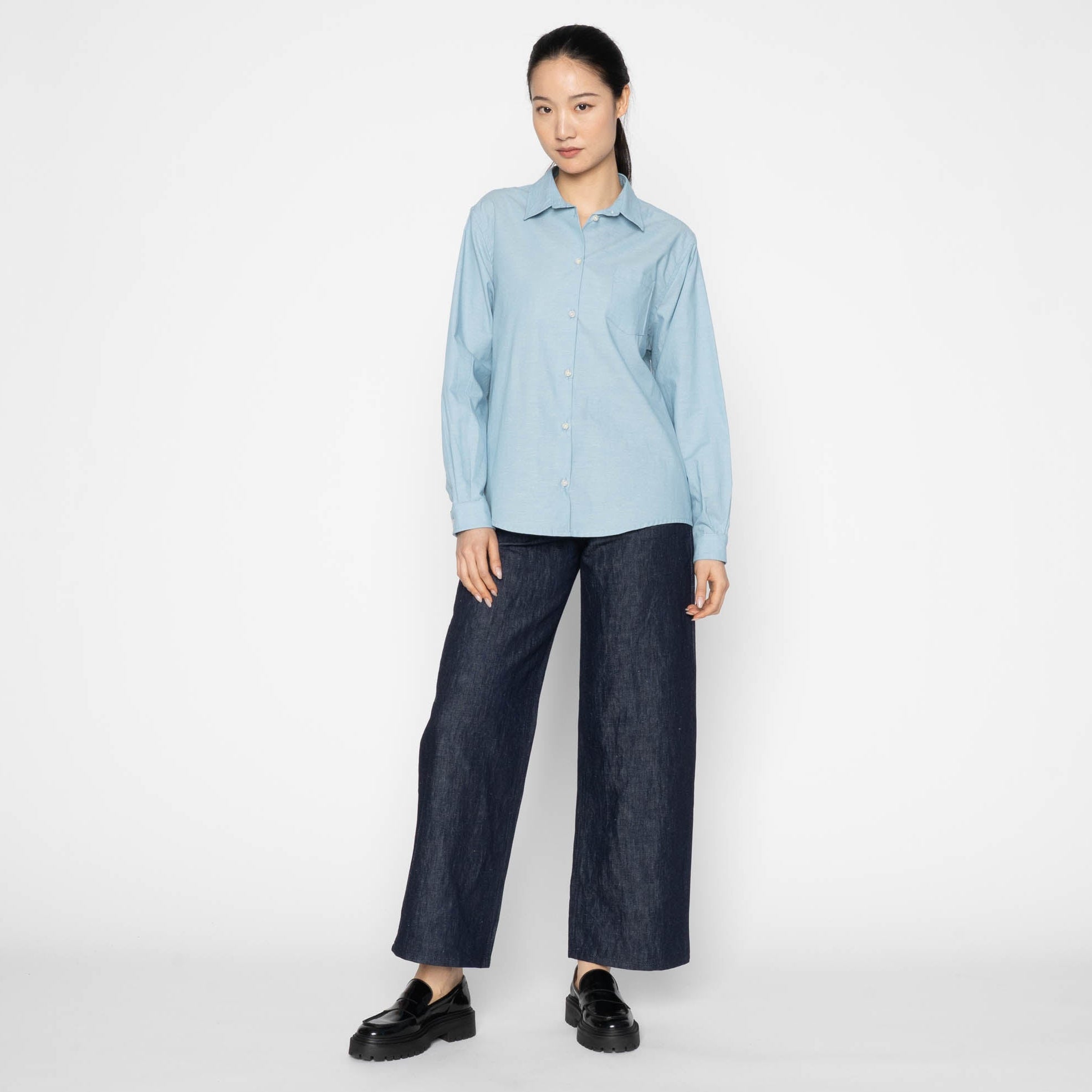 Judy Shirt - Selvedge Chambray - Pale Blue