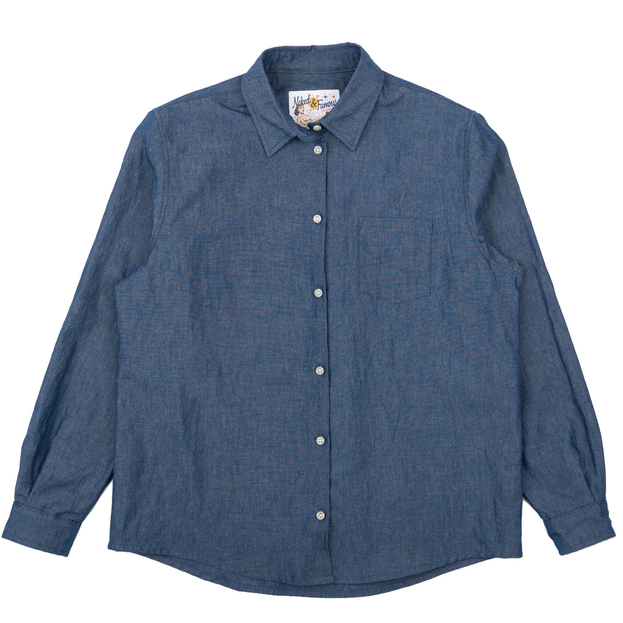 Judy - Linen Blend Denim - Indigo by Naked & Famous Denim