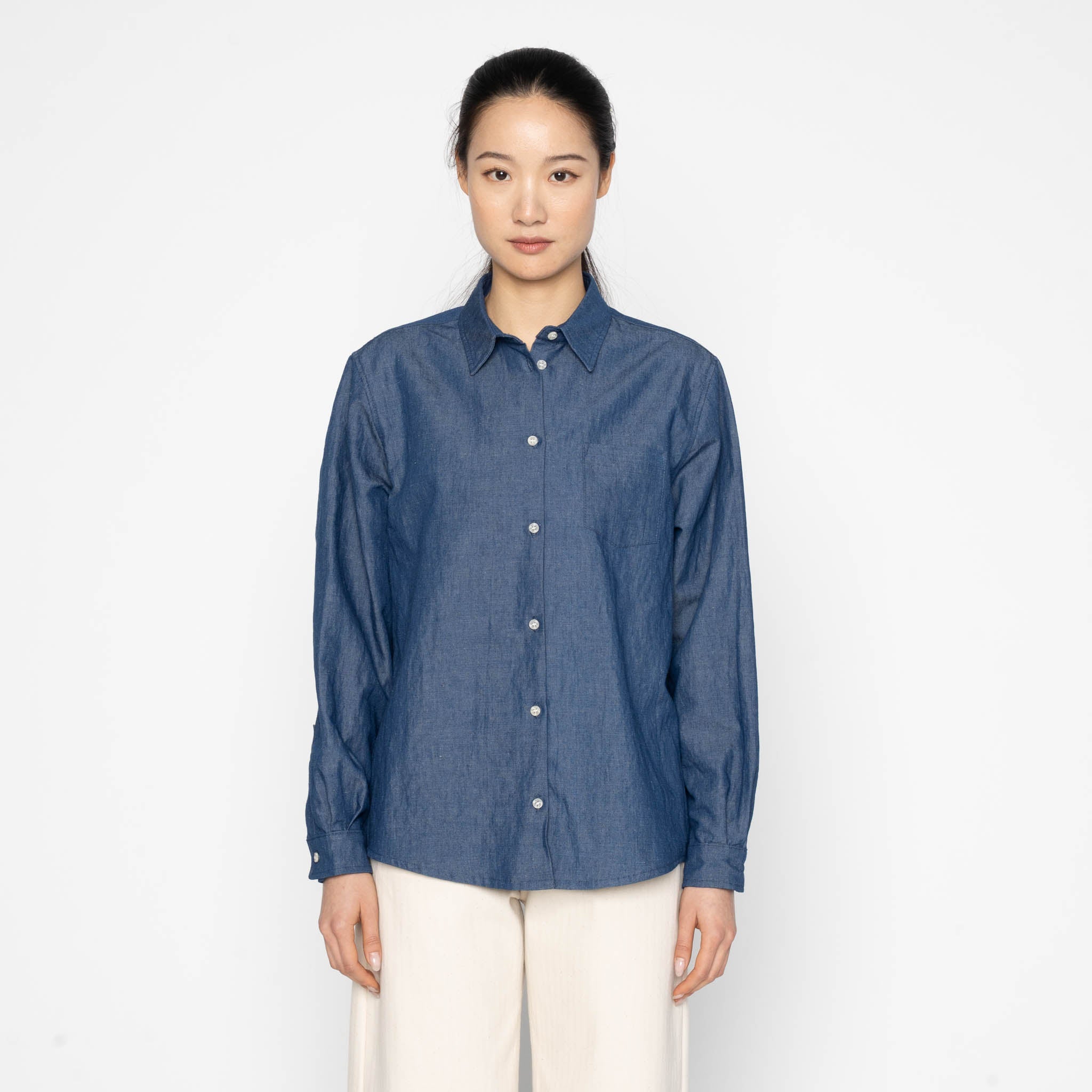 Judy - Linen Blend Denim - Indigo by Naked & Famous Denim