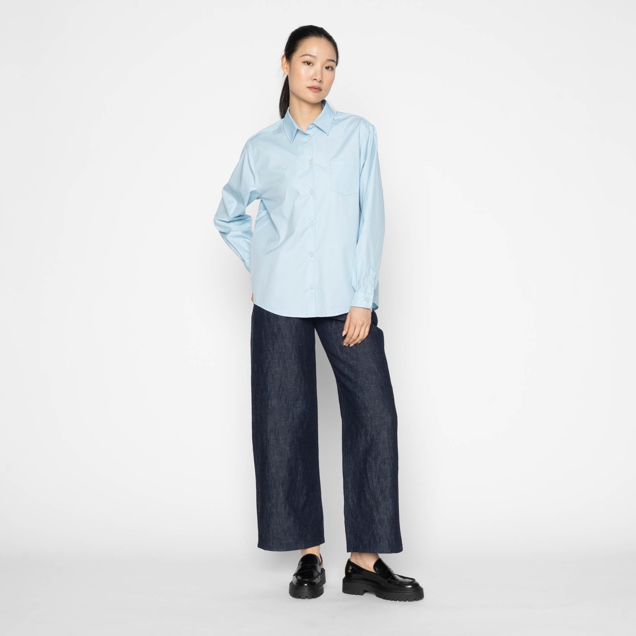 Judy - Pima Pique - Pale Blue by Naked & Famous Denim