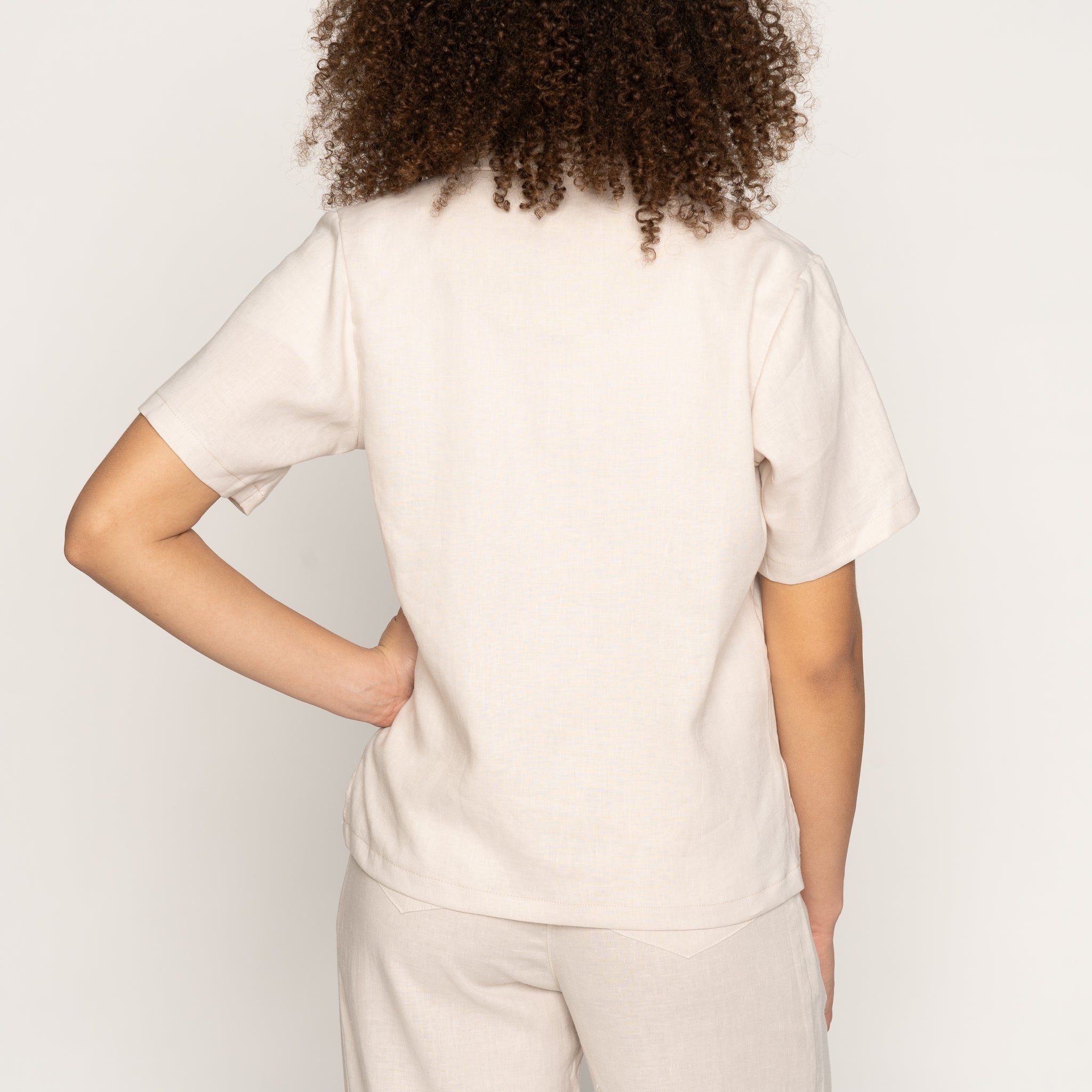 Camp Collar Shirt - French Linen Fine Canvas - Ecru by Naked & Famous Denim