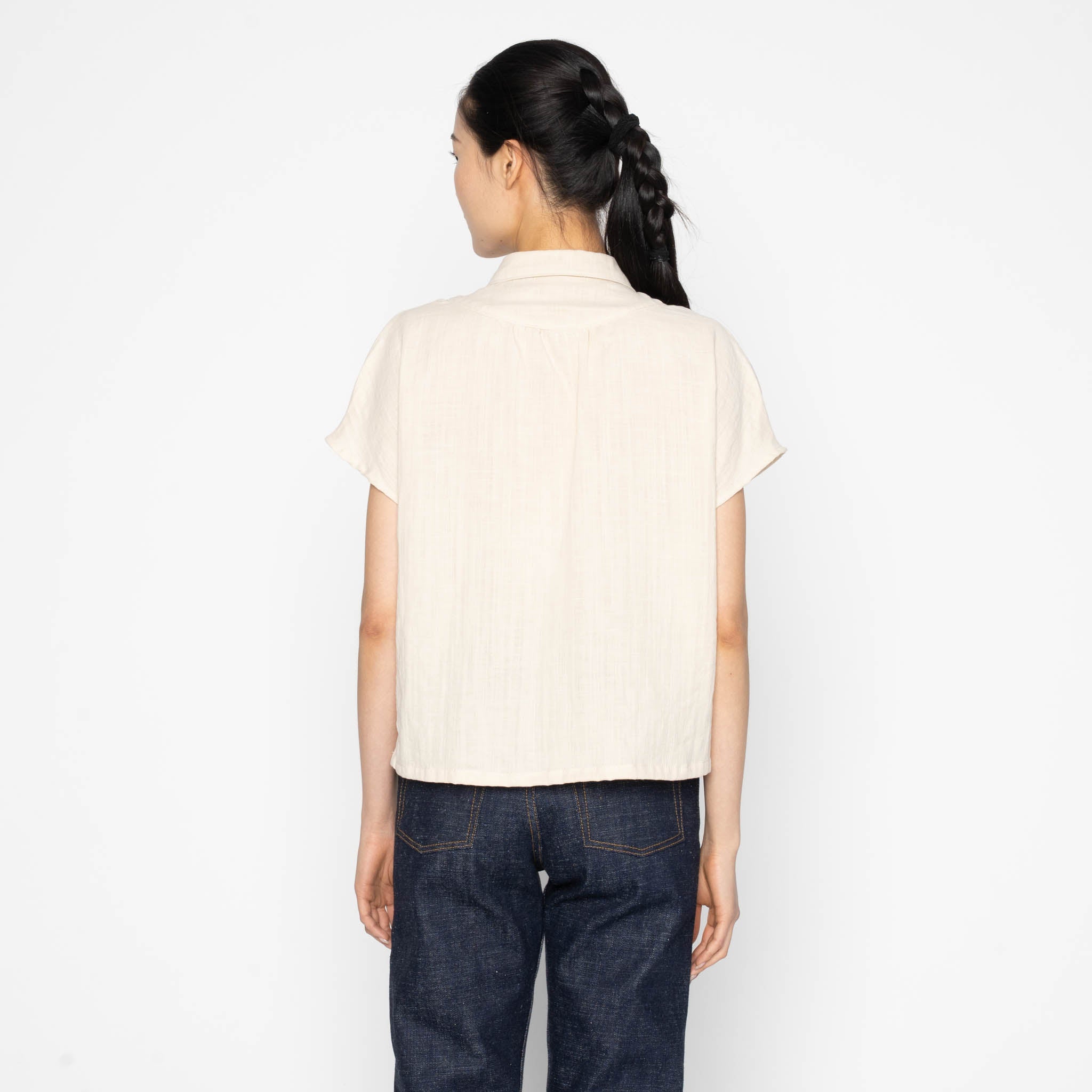 Billie - Double Weave Gauze - Bone by Naked & Famous Denim