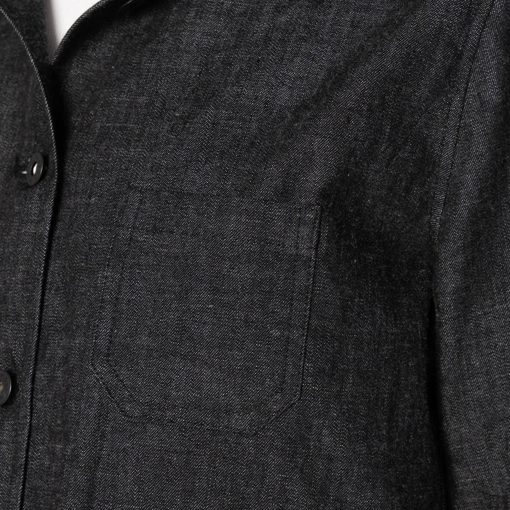 Gracie Jacket - Black Lightweight Denim - Black by Naked & Famous Denim