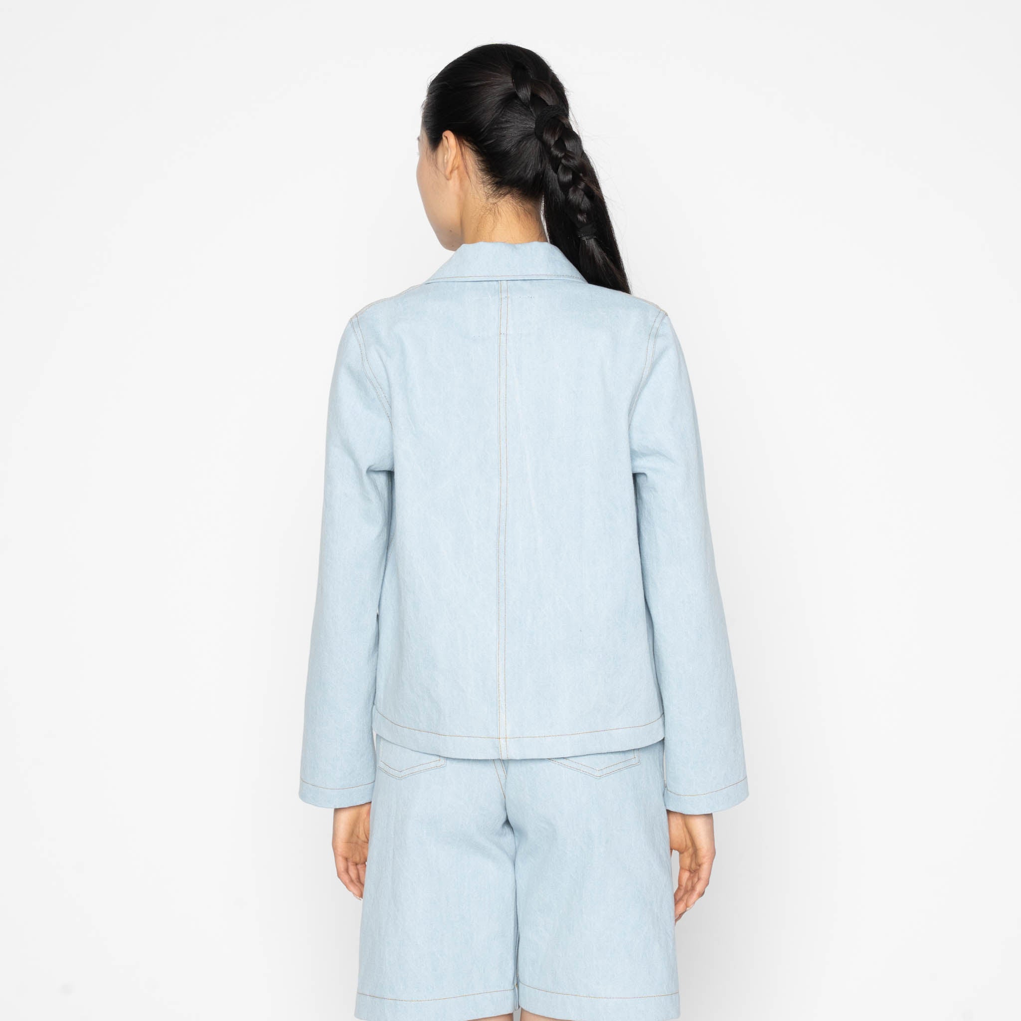 Gracie Jacket - Secret Agent - Bleach Blue by Naked & Famous Denim