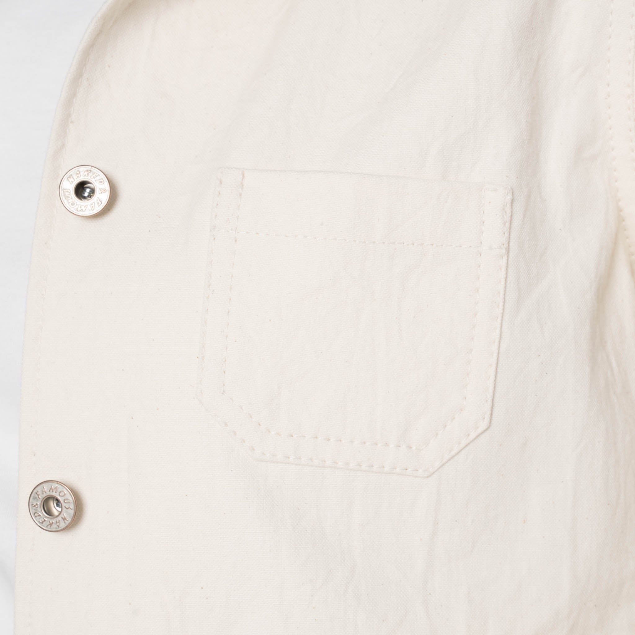 Gracie Jacket - Hard Twist Organic Herringbone - Ecru by Naked & Famous Denim