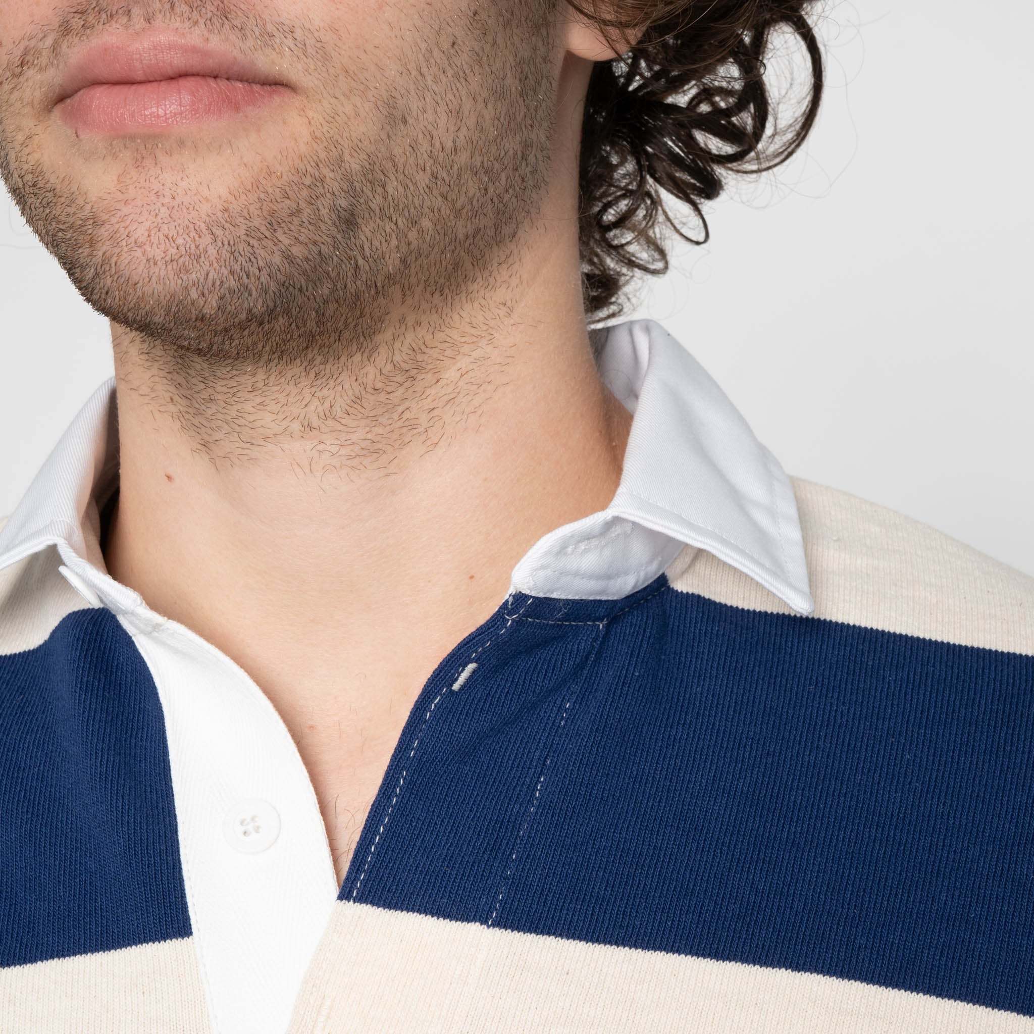 Classic Rugby Jersey - Ivory/Navy