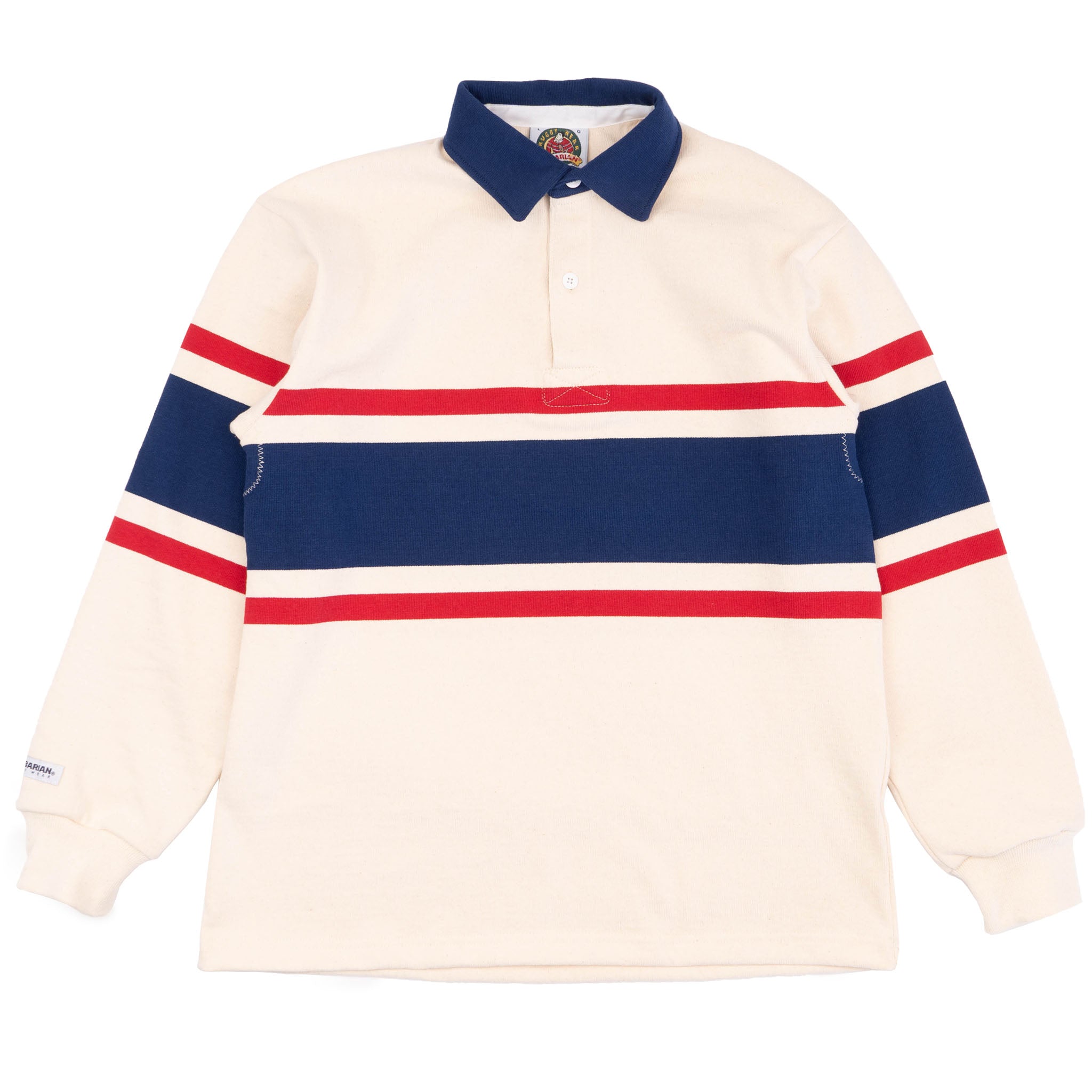 Classic Rugby Jersey - Ivory/Dark Red/Deep Blue