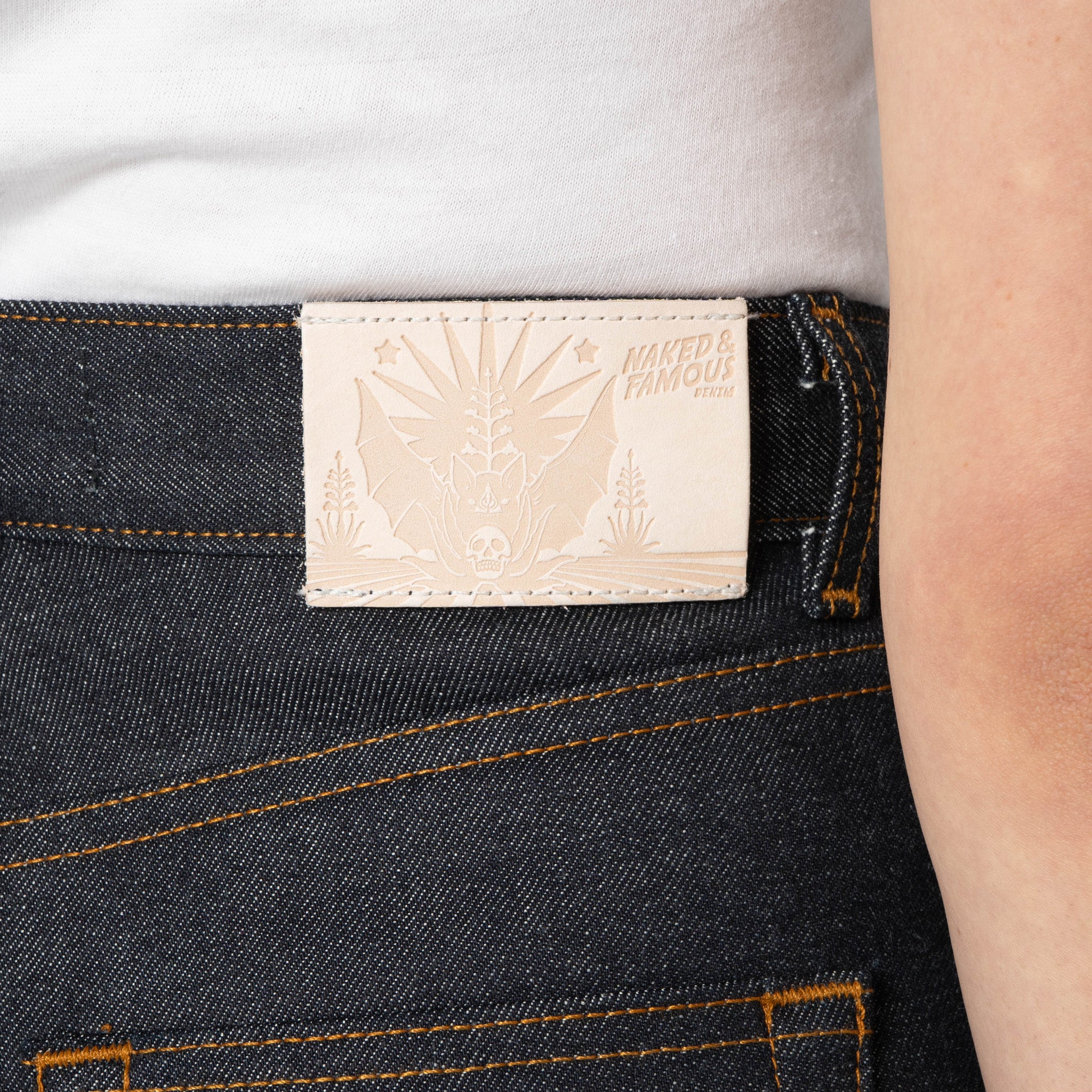 True Girl - Dia De Los Muertos Selvedge - Bat by Naked & Famous Denim