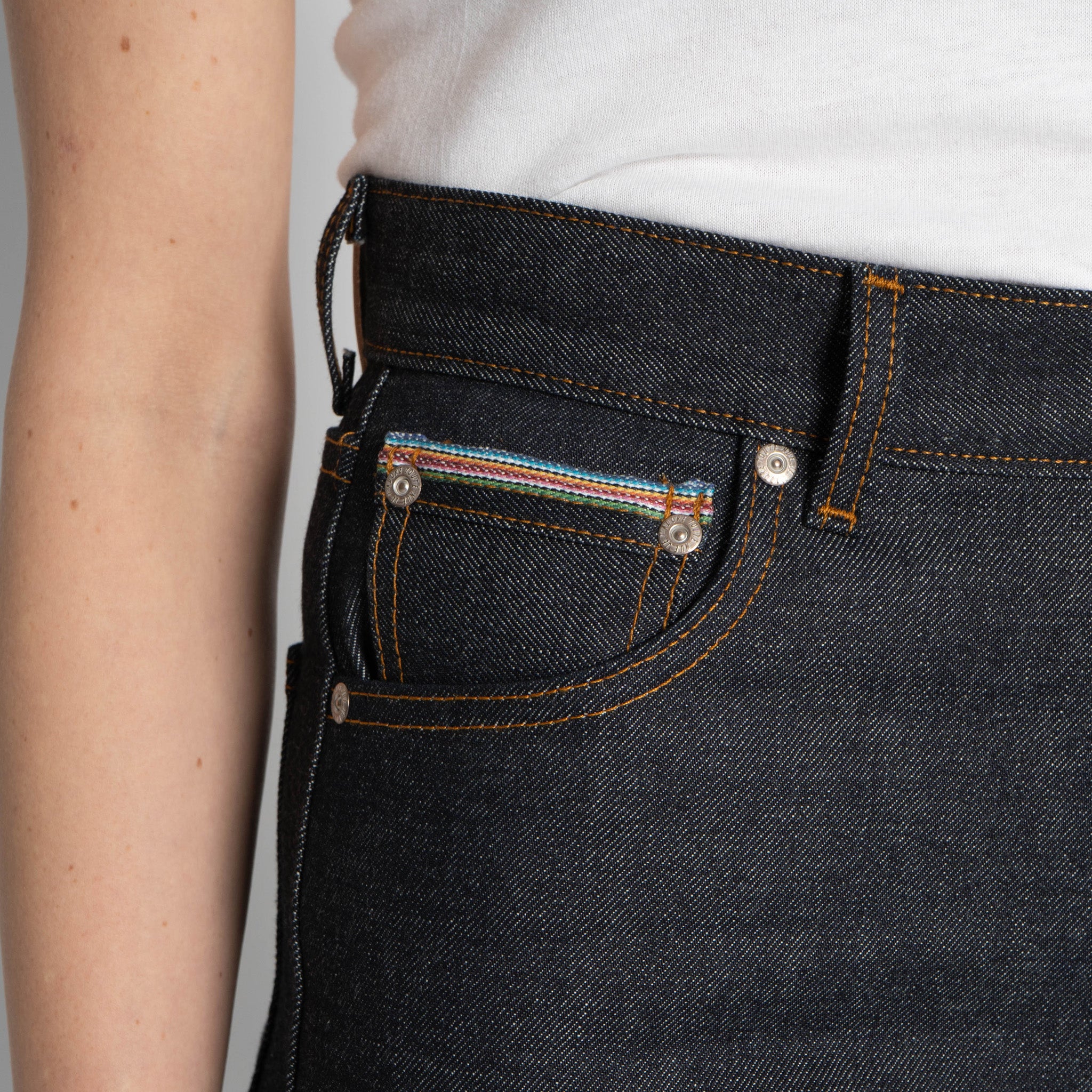 True Girl - Dia De Los Muertos Selvedge - Bat by Naked & Famous Denim