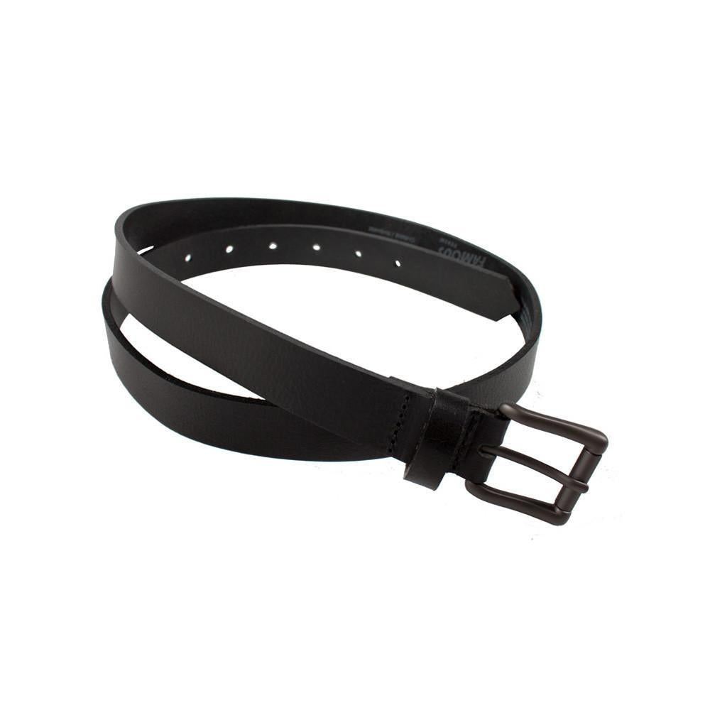 Full Grain Buffalo Leather Belt - 1.5" Wide, 2-Hole Jeans Belt, Black (42)