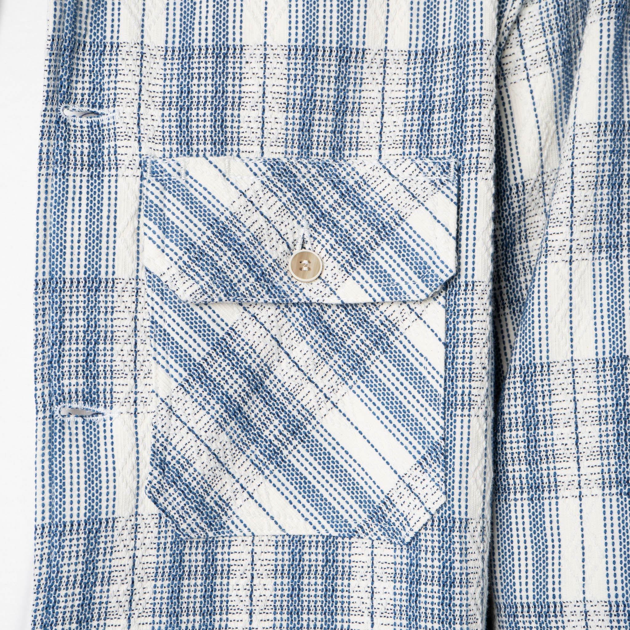 Work Shirt - Asagi Sashiko - White by Naked & Famous Denim