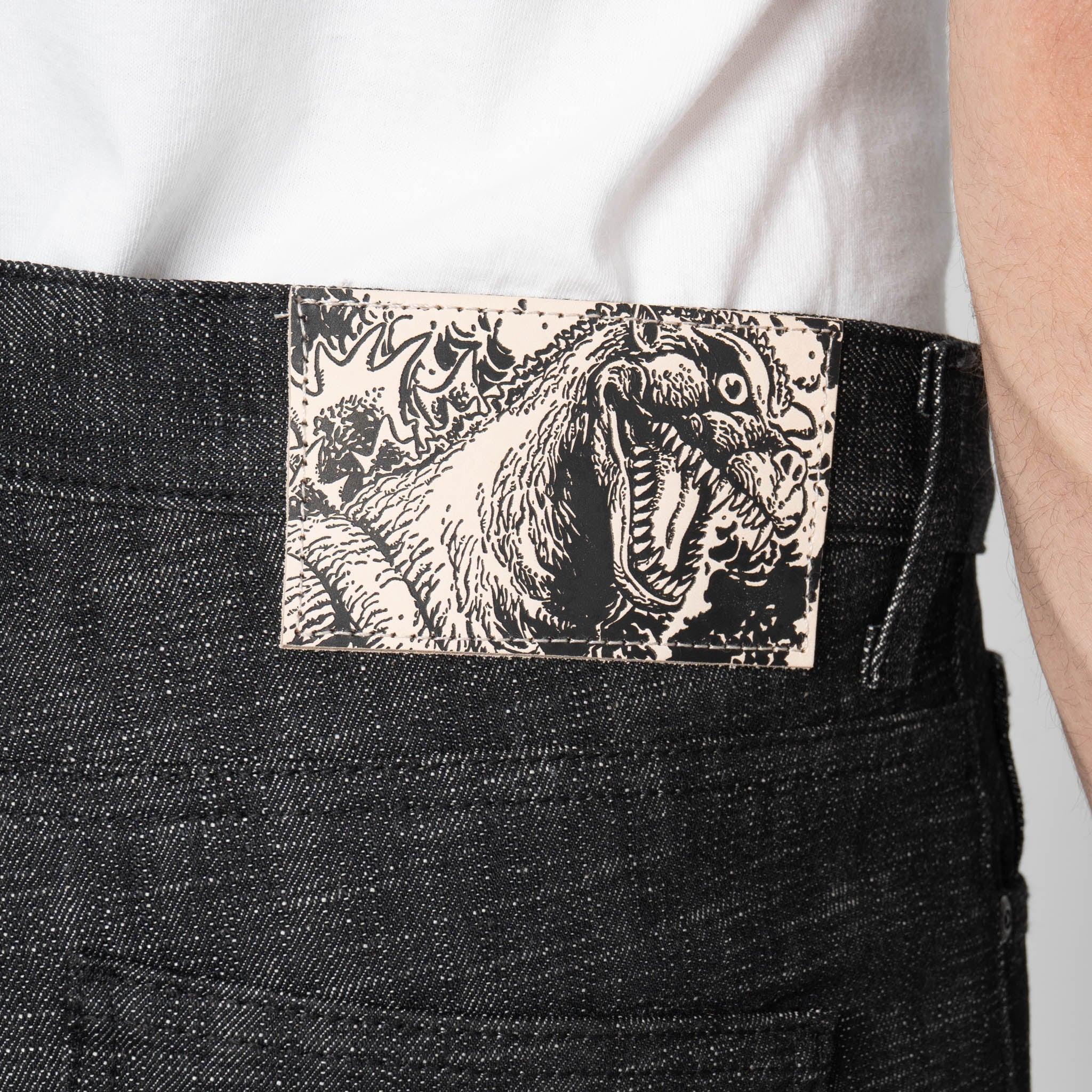 Super Guy - 1954 Godzilla Selvedge - Black by Naked & Famous Denim