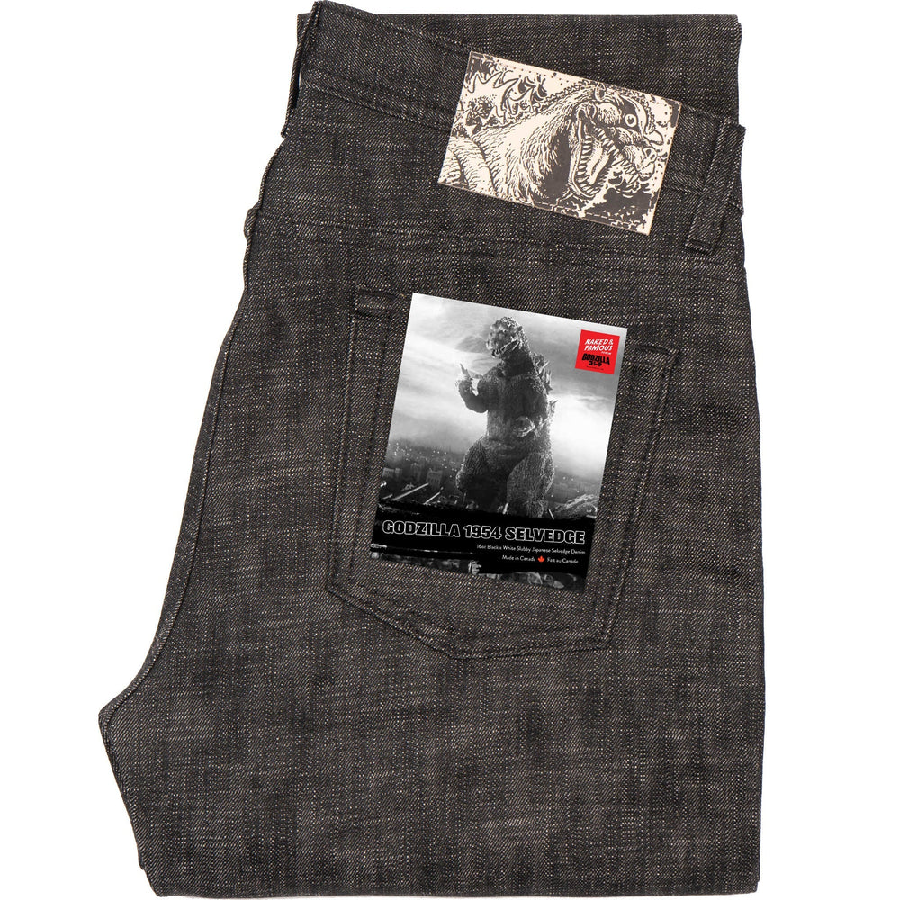 Weird Guy - 1954 Godzilla Selvedge - Black by Naked & Famous Denim