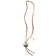 Leather Bolo Tie with Concho - Brown by Yuketen