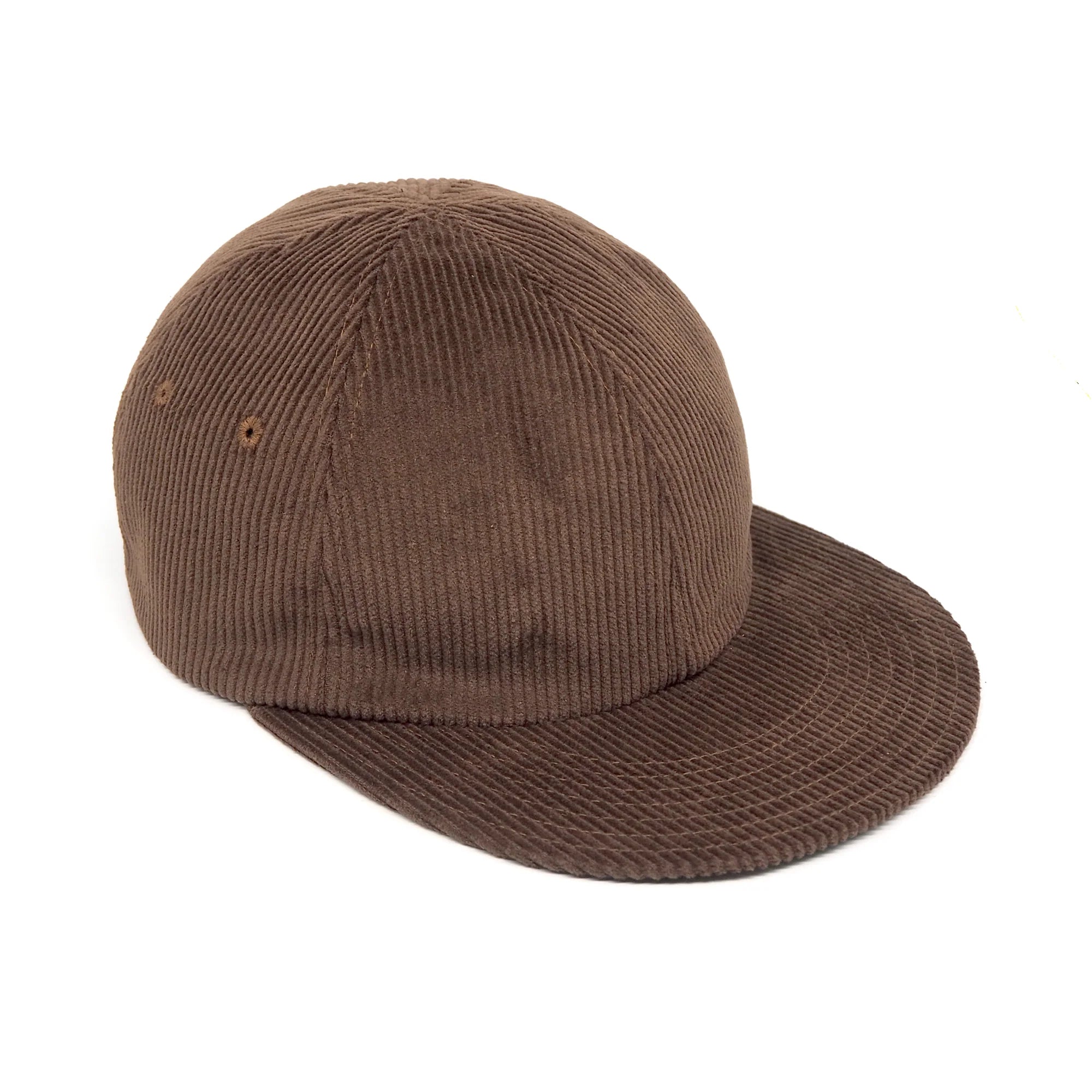 Casquette classique 6 panneaux 8 W en velours côtelé - Marron